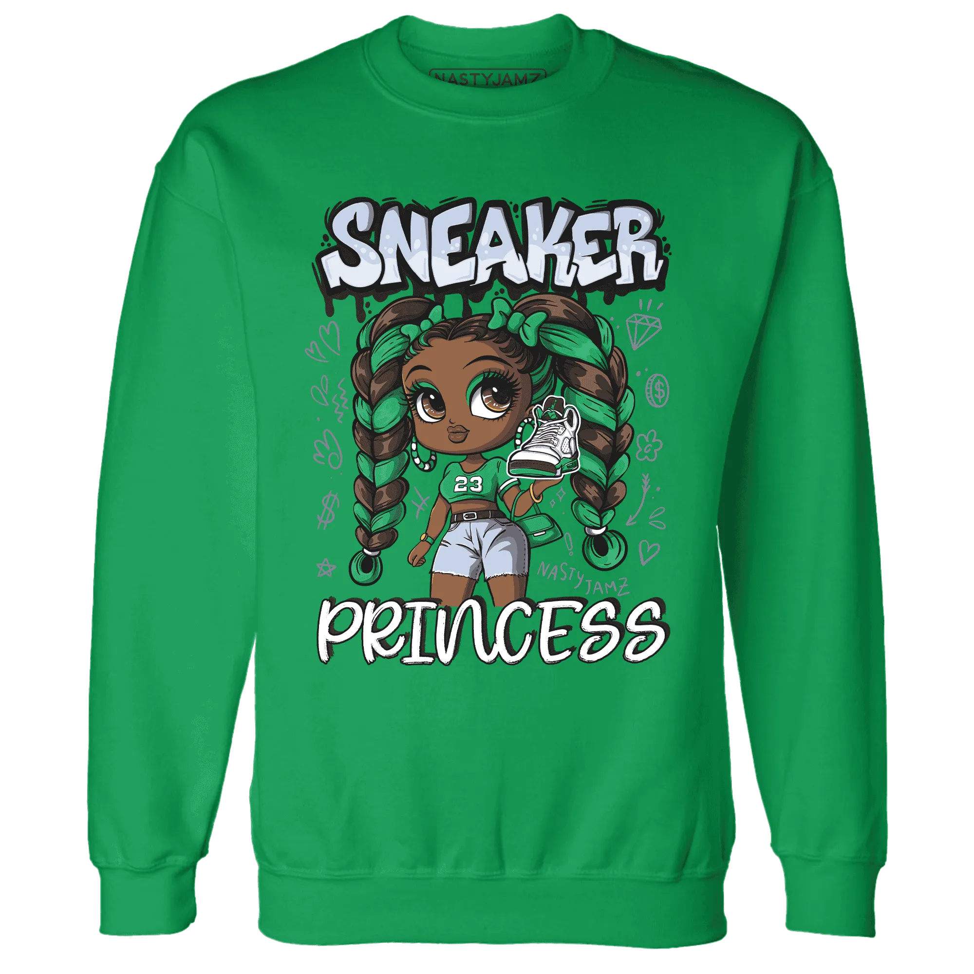 Lucky-Green-5s-Sweatshirt-Match-Sneaker-Princess