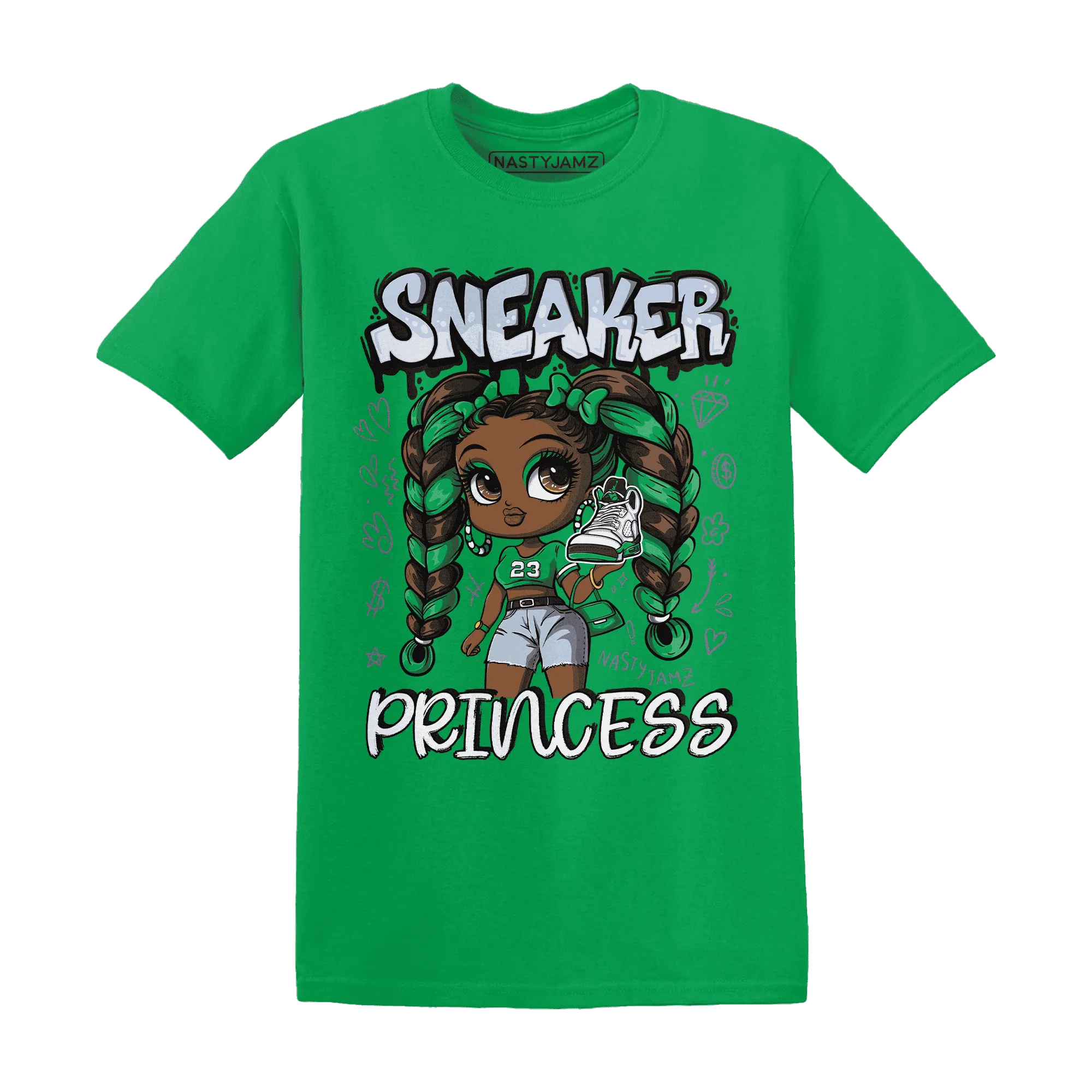 Lucky-Green-5s-T-Shirt-Match-Sneaker-Princess