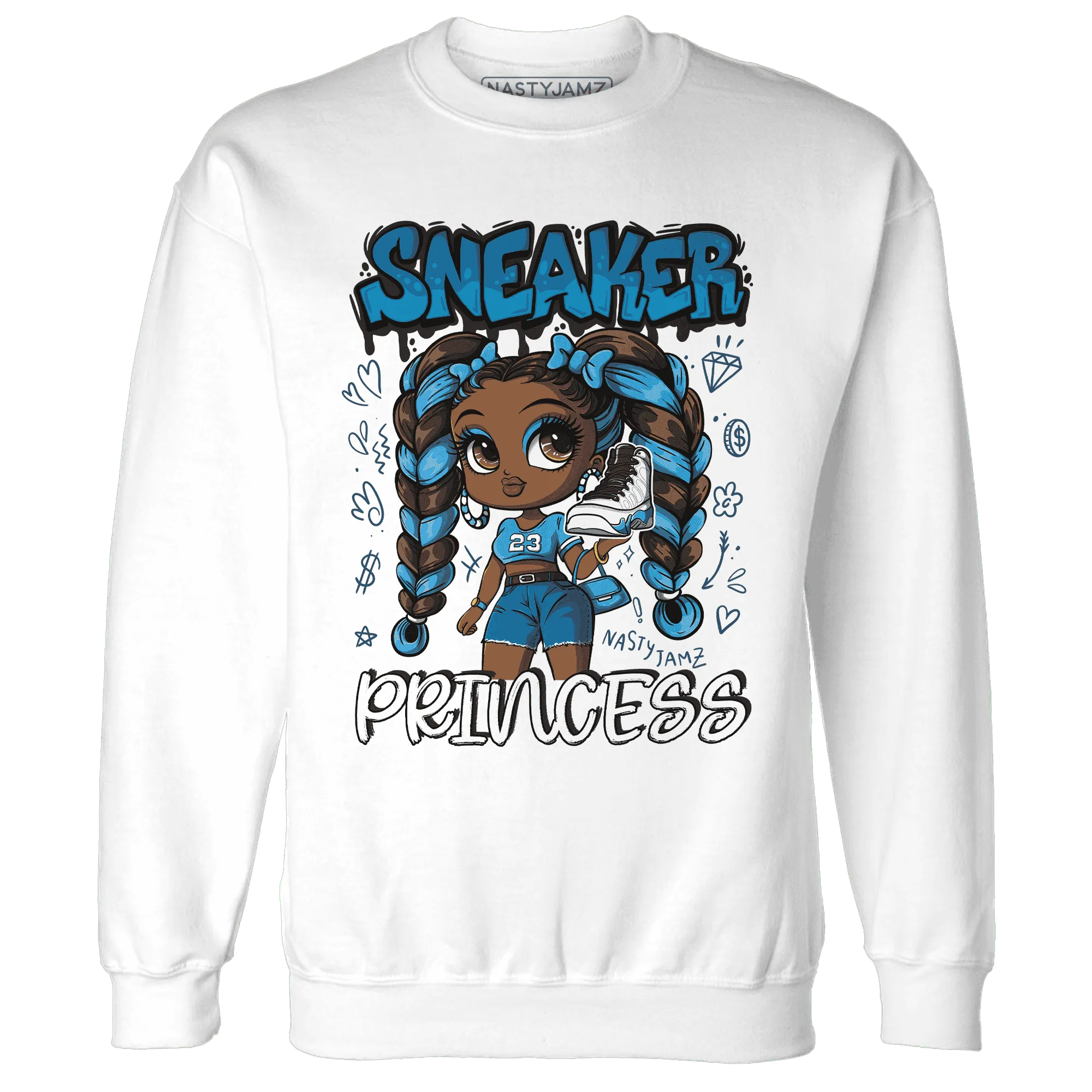Powder-Blue-9s-Sweatshirt-Match-Sneaker-Princess