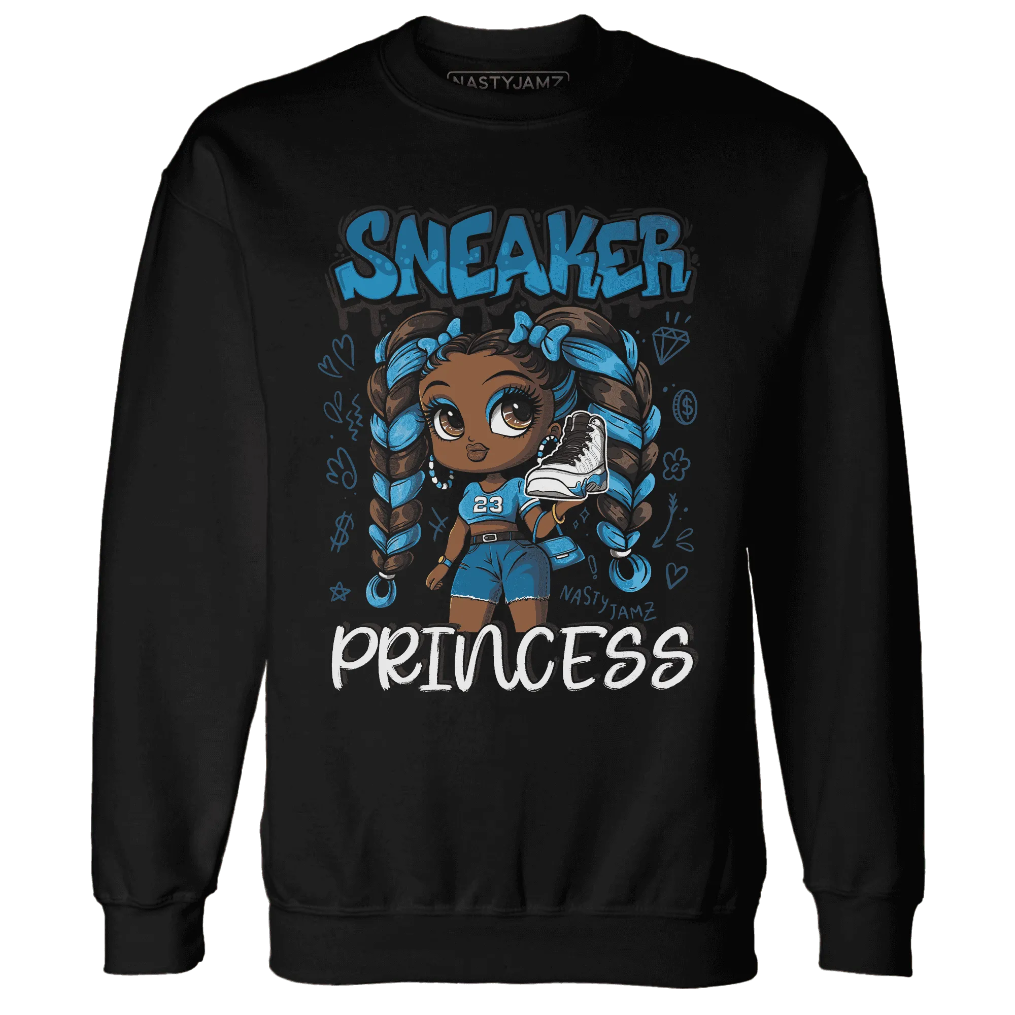 Powder-Blue-9s-Sweatshirt-Match-Sneaker-Princess