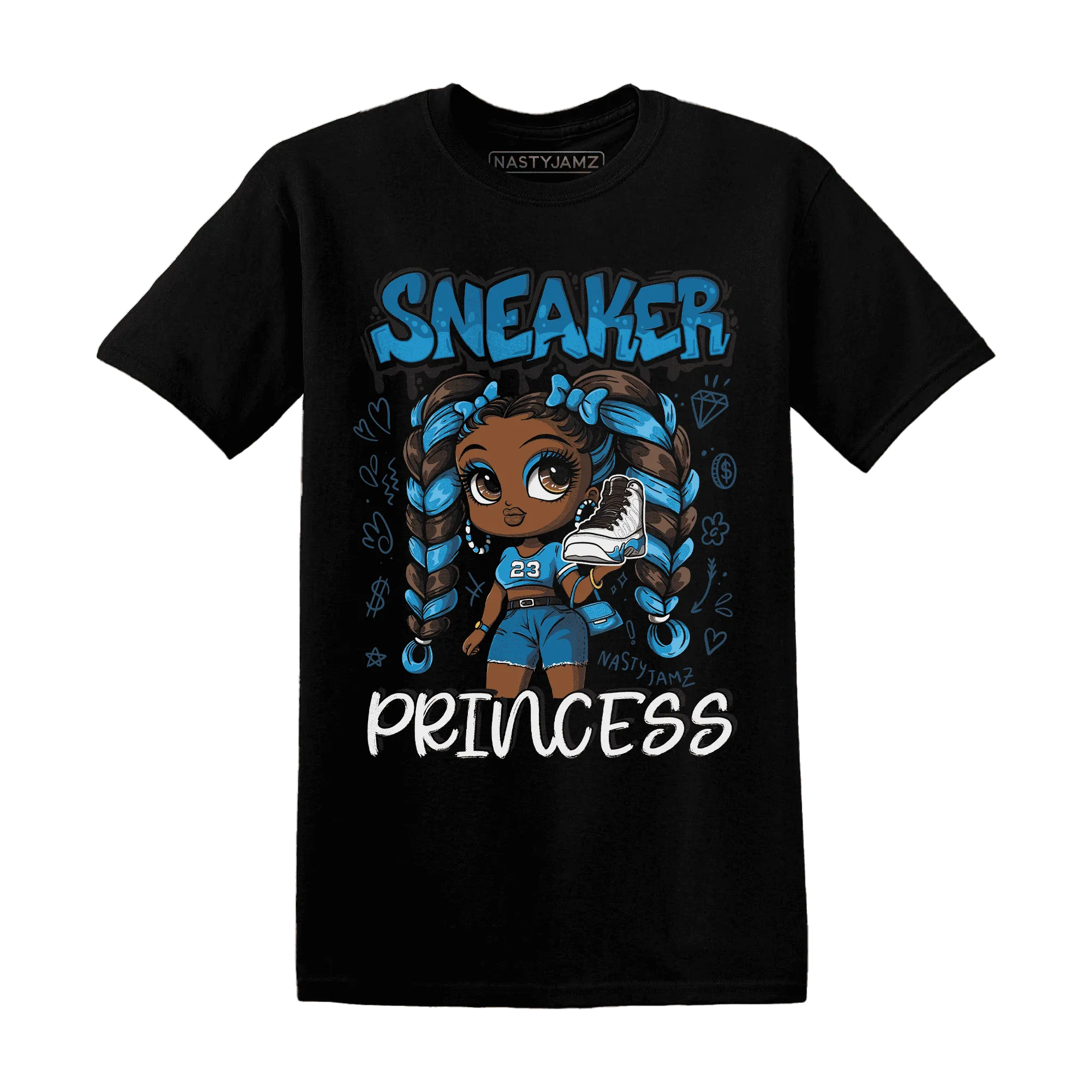 Powder-Blue-9s-T-Shirt-Match-Sneaker-Princess