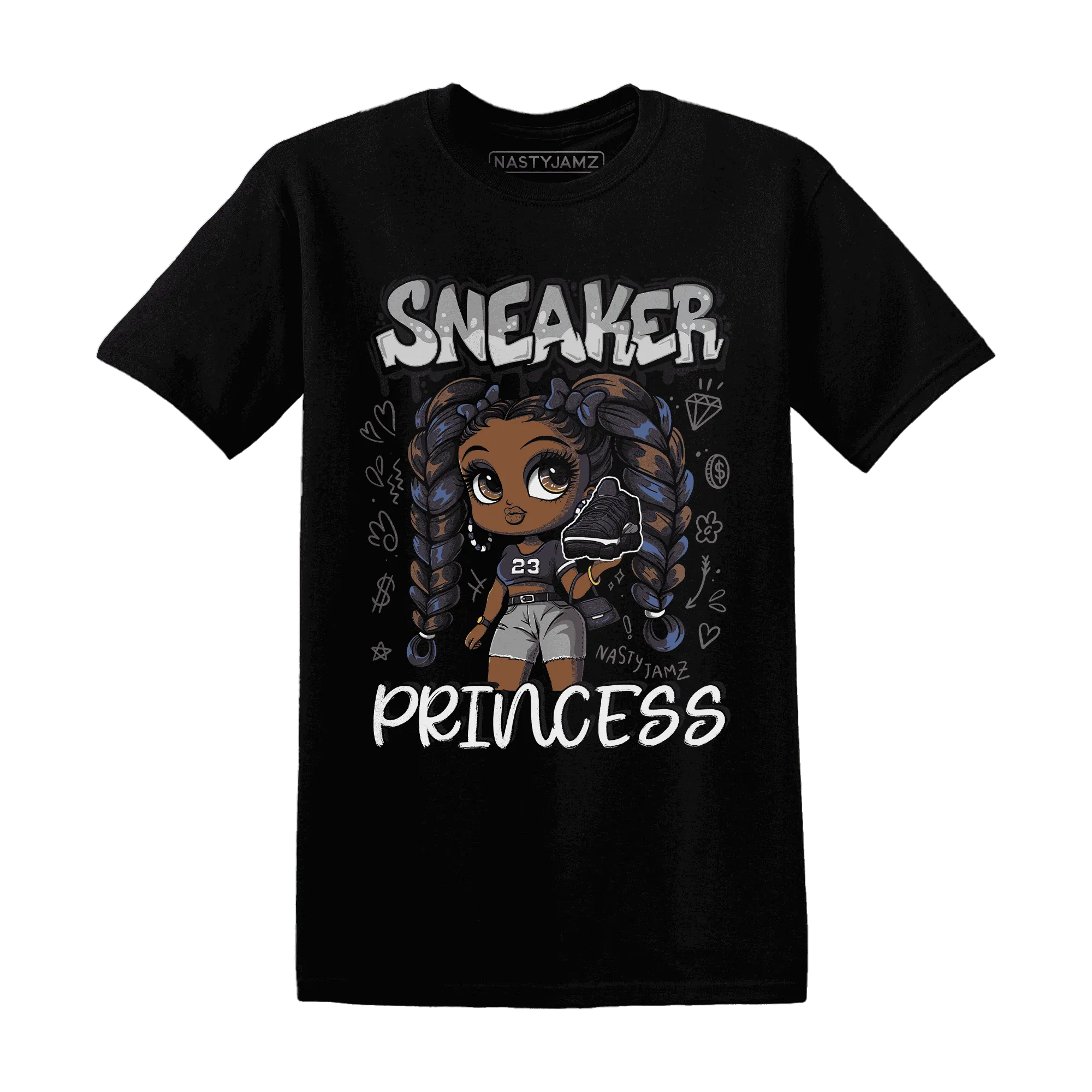 VaporMax-Plus-Midnight-Navy-White-Metallic-Silver-T-Shirt-Match-Sneaker-Princess