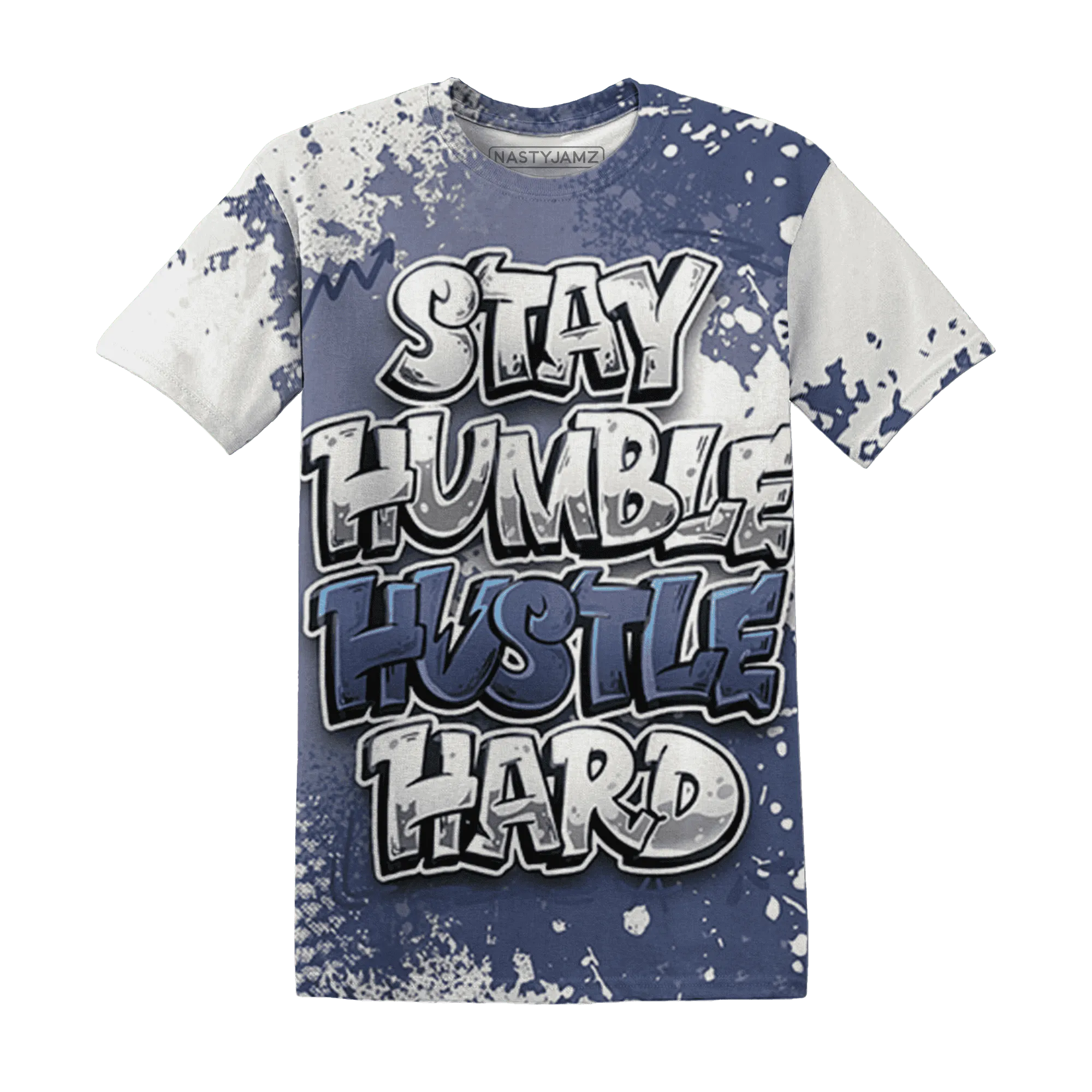 Low-Diffused-Blue-11s-T-Shirt-Match-Stay-Humble-Hustle-Hard-3D