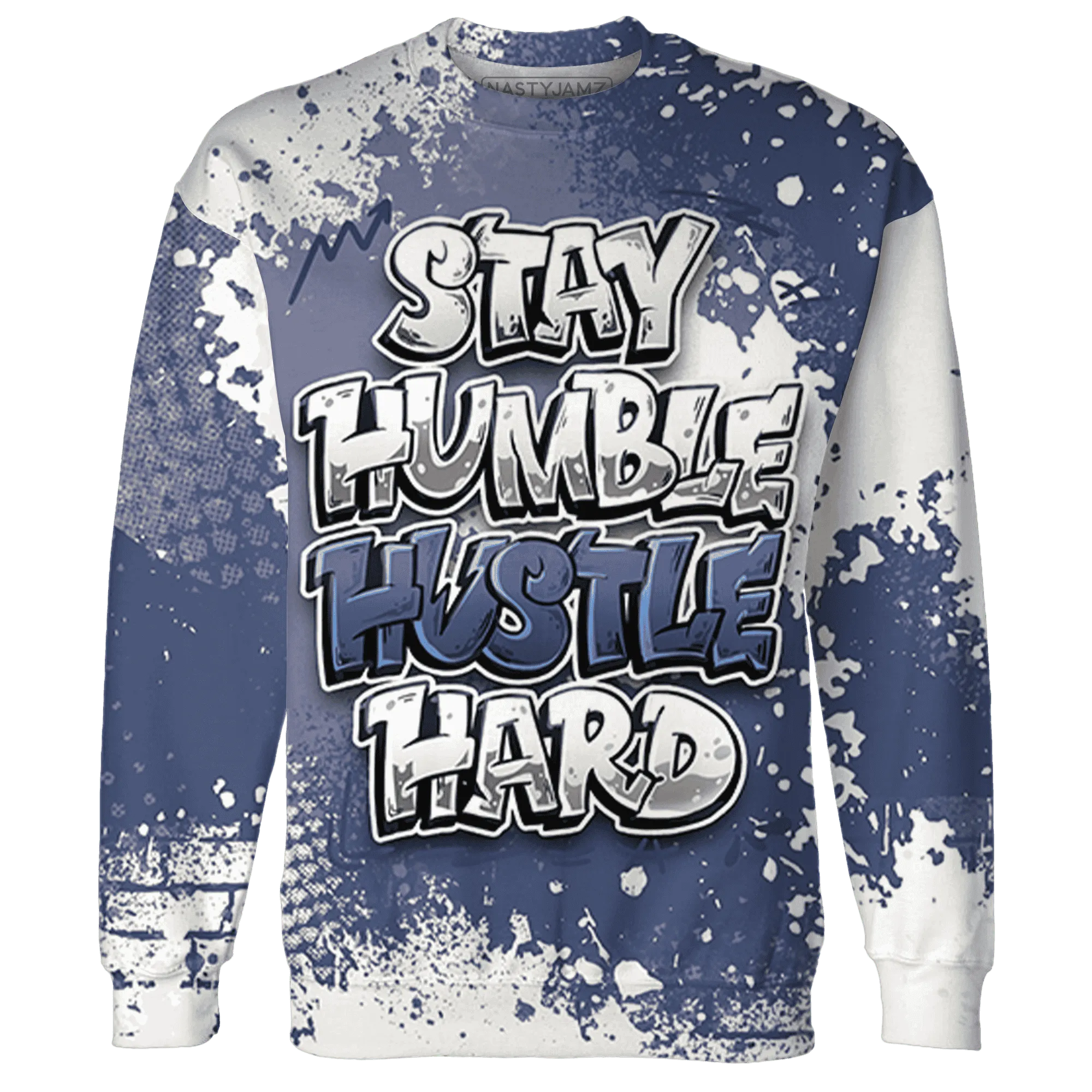Low-Diffused-Blue-11s-Sweatshirt-Match-Stay-Humble-Hustle-Hard-3D