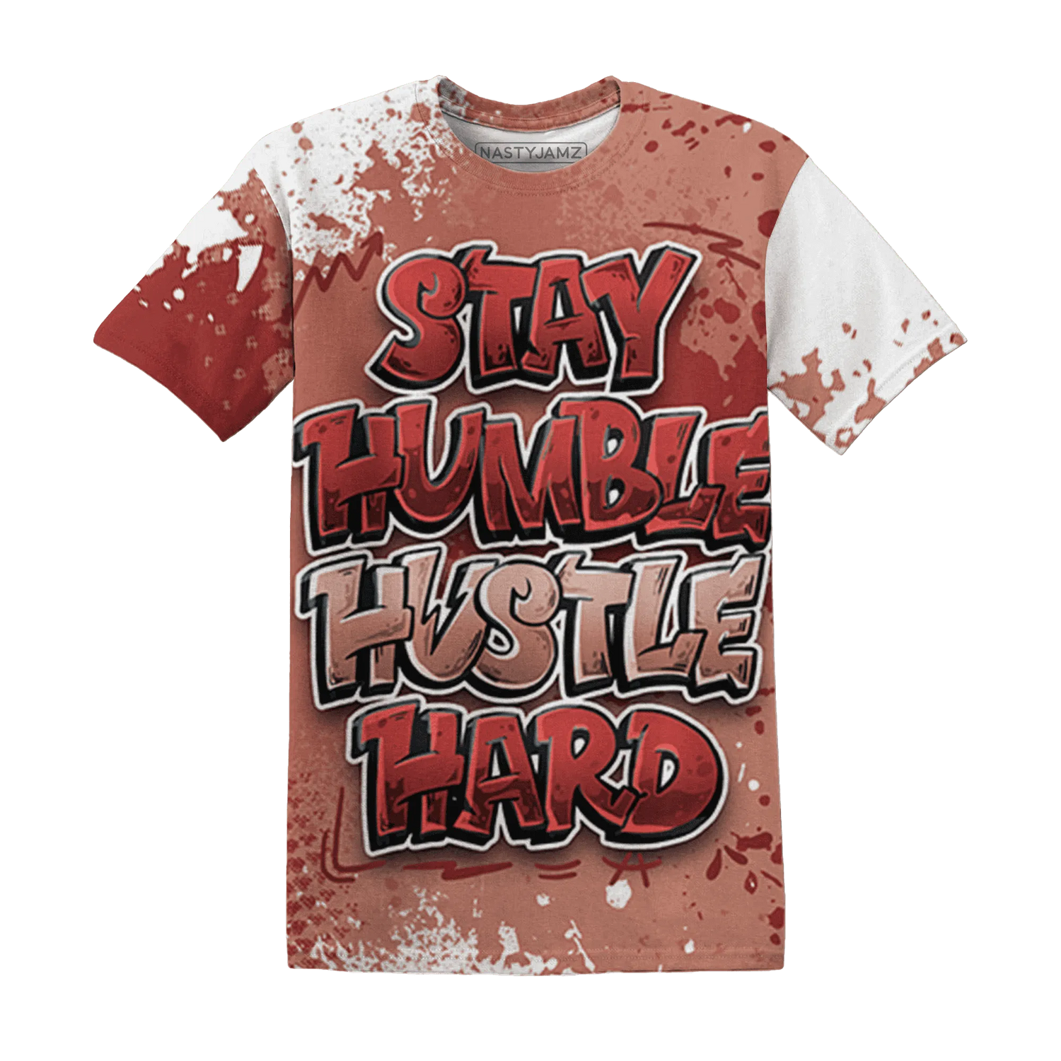 Dune-Red-13s-T-Shirt-Match-Stay-Humble-Hustle-Hard-3D