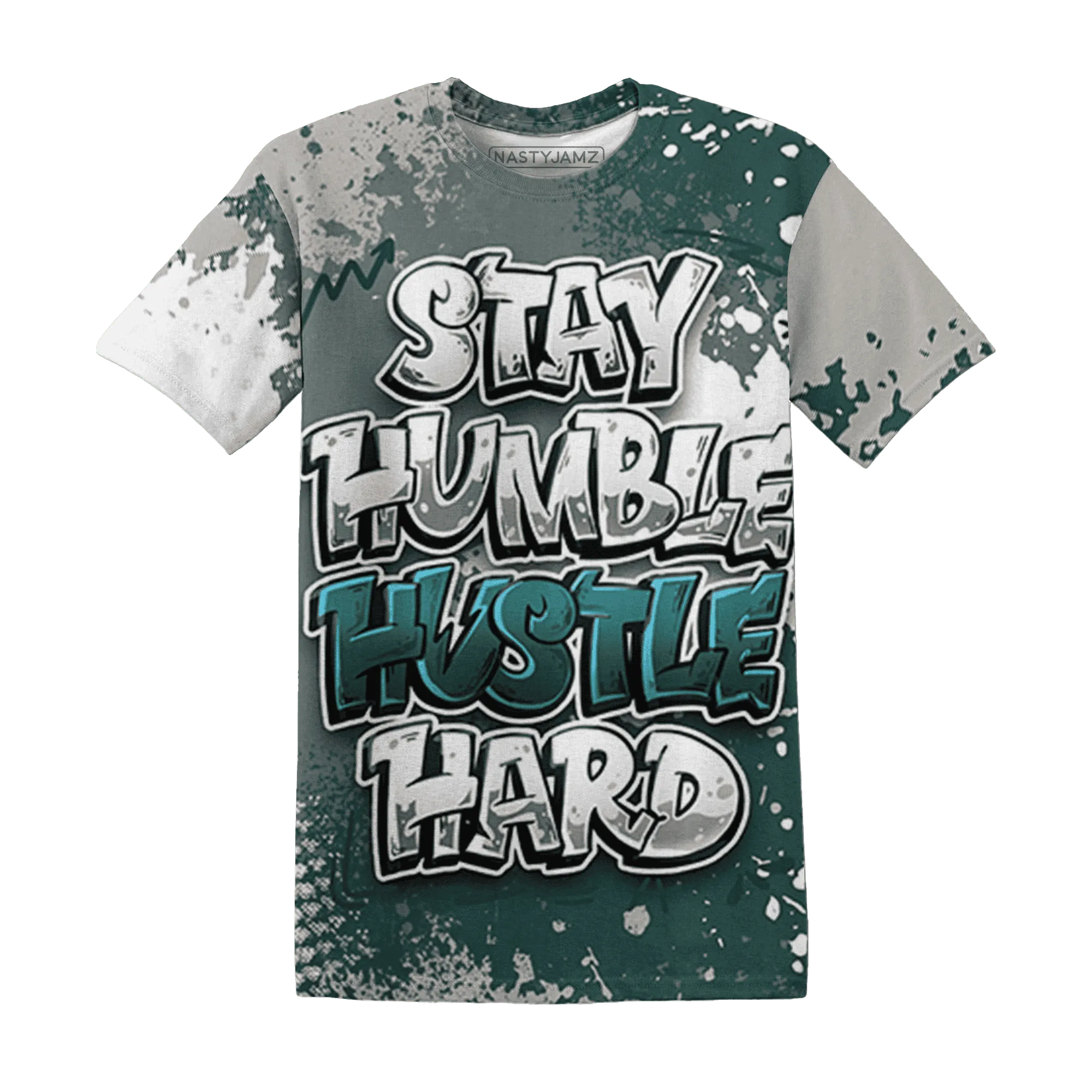 Oxidized-Green-4s-T-Shirt-Match-Stay-Humble-Hustle-Hard-3D