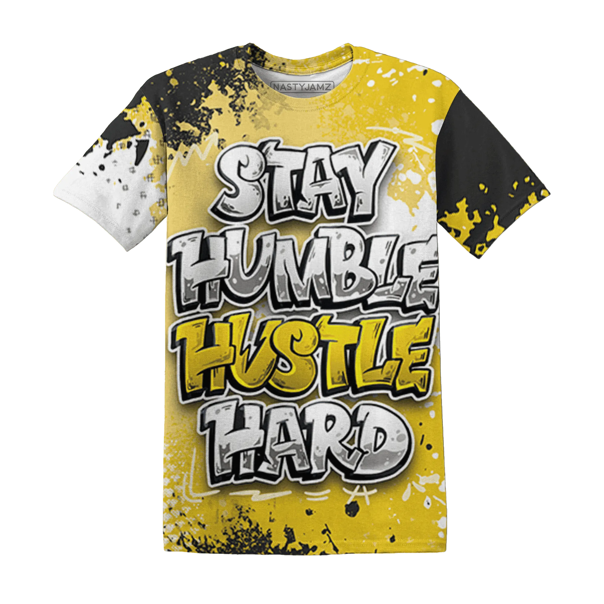 Vivid-Sulfur-4s-T-Shirt-Match-Stay-Humble-Hustle-Hard-3D