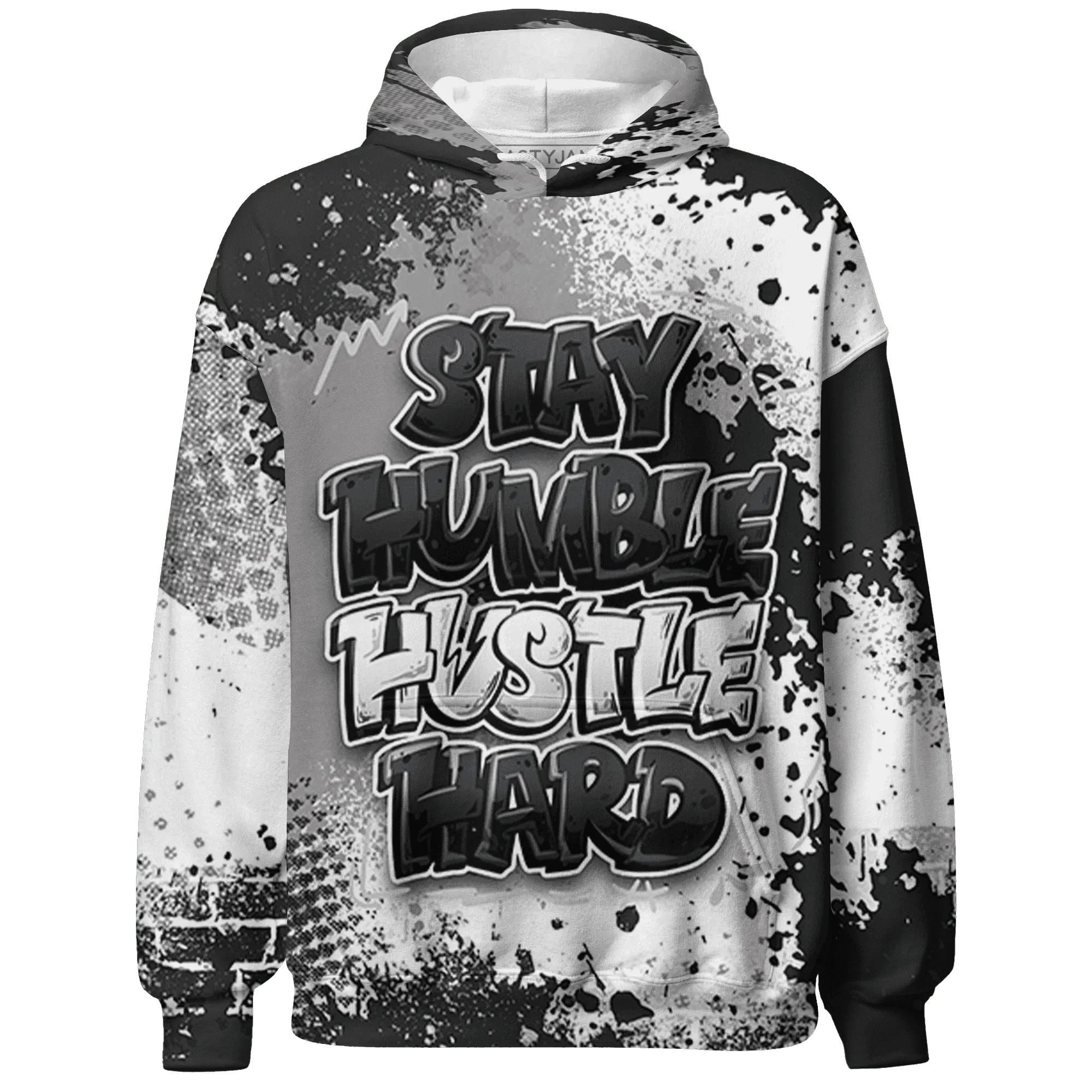 White-Thunder-4s-Hoodie-Match-Stay-Humble-Hustle-Hard-3D