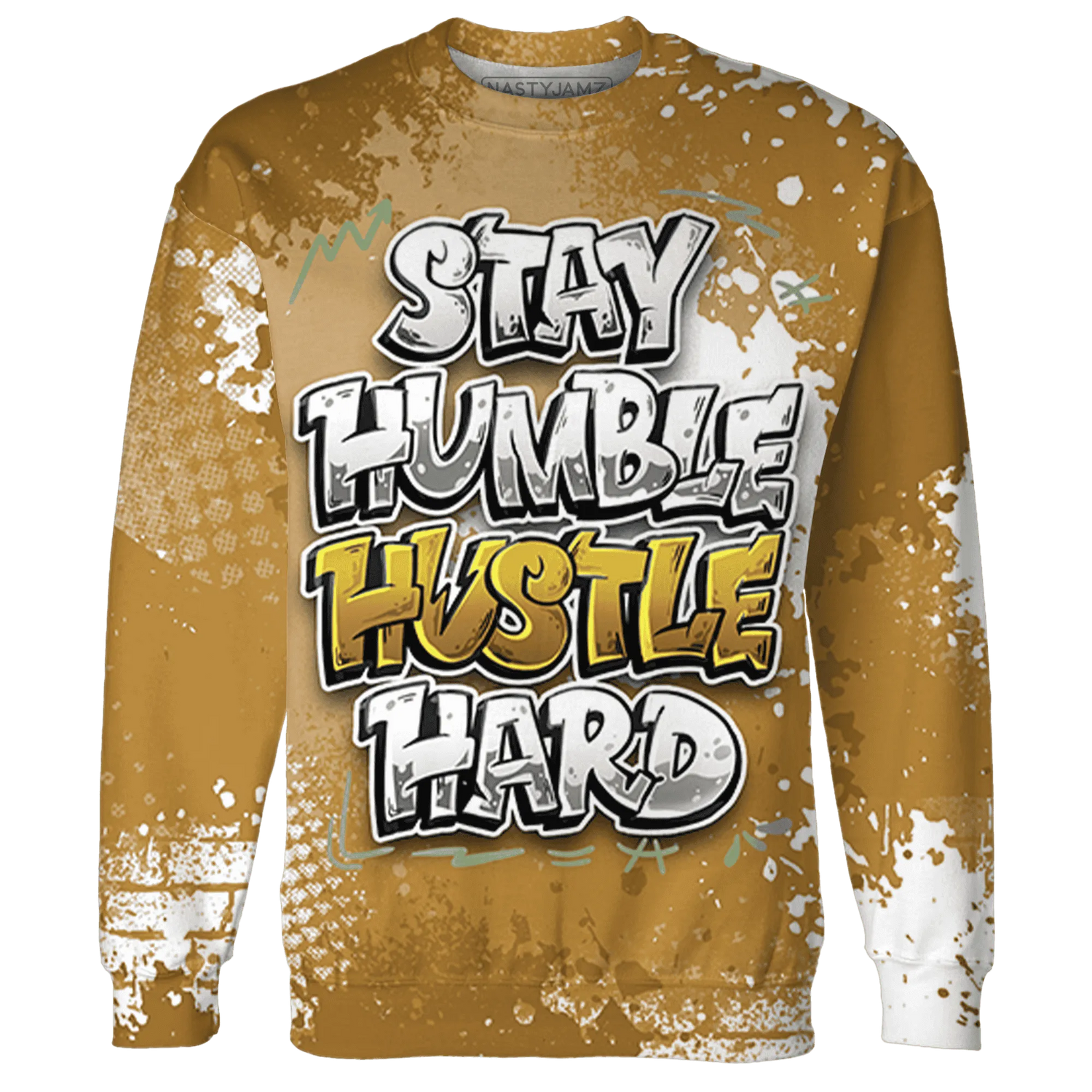 Wheat-13s-Sweatshirt-Match-Stay-Humble-Hustle-Hard-3D