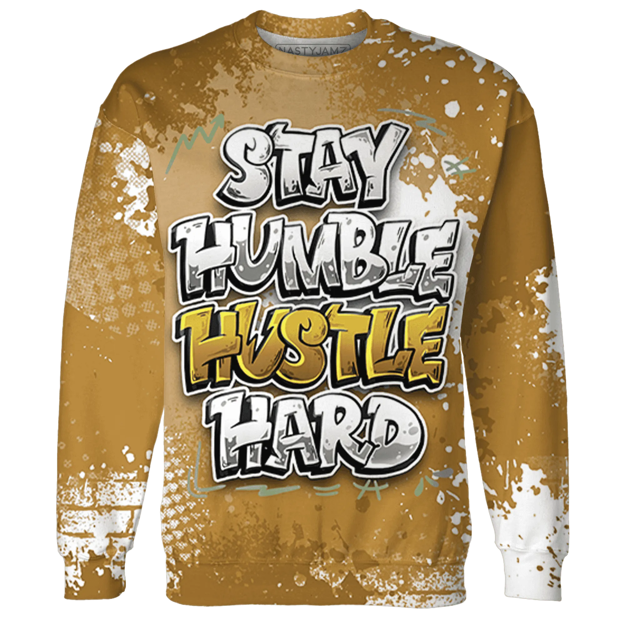 Wheat-13s-Sweatshirt-Match-Stay-Humble-Hustle-Hard-3D