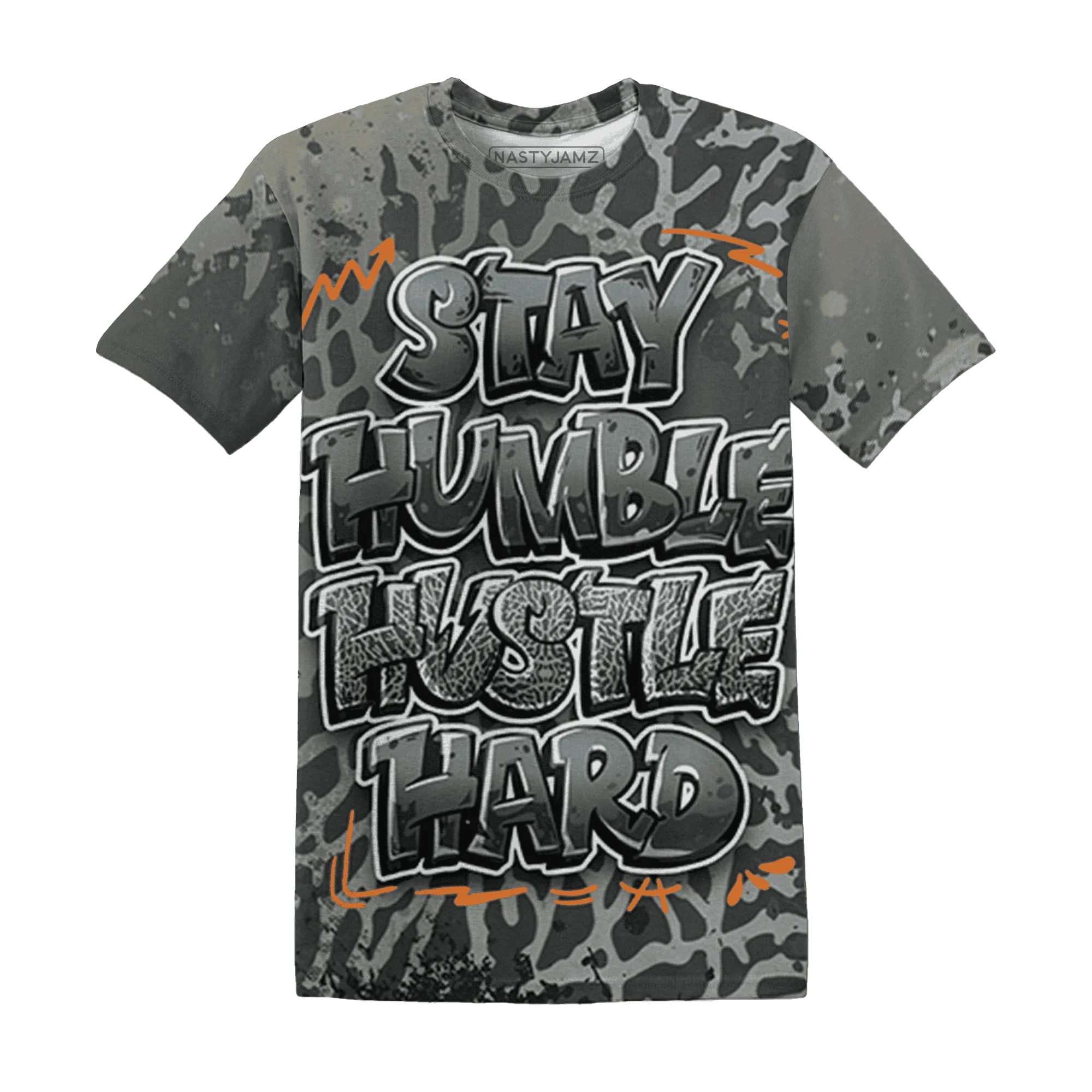 Fear-Pack-3s-T-Shirt-Match-Stay-Humble-Hustle-Hard-3D