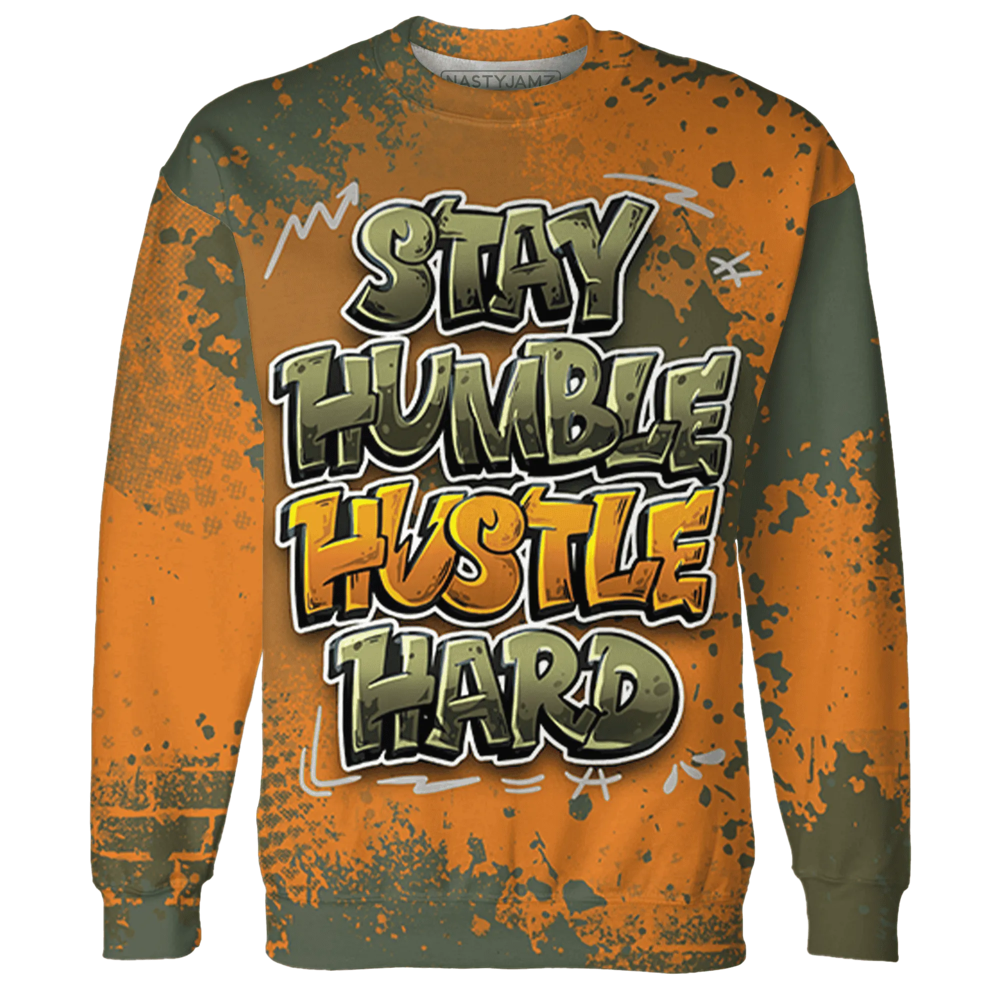 Olive-5s-Sweatshirt-Match-Stay-Humble-Hustle-Hard-3D