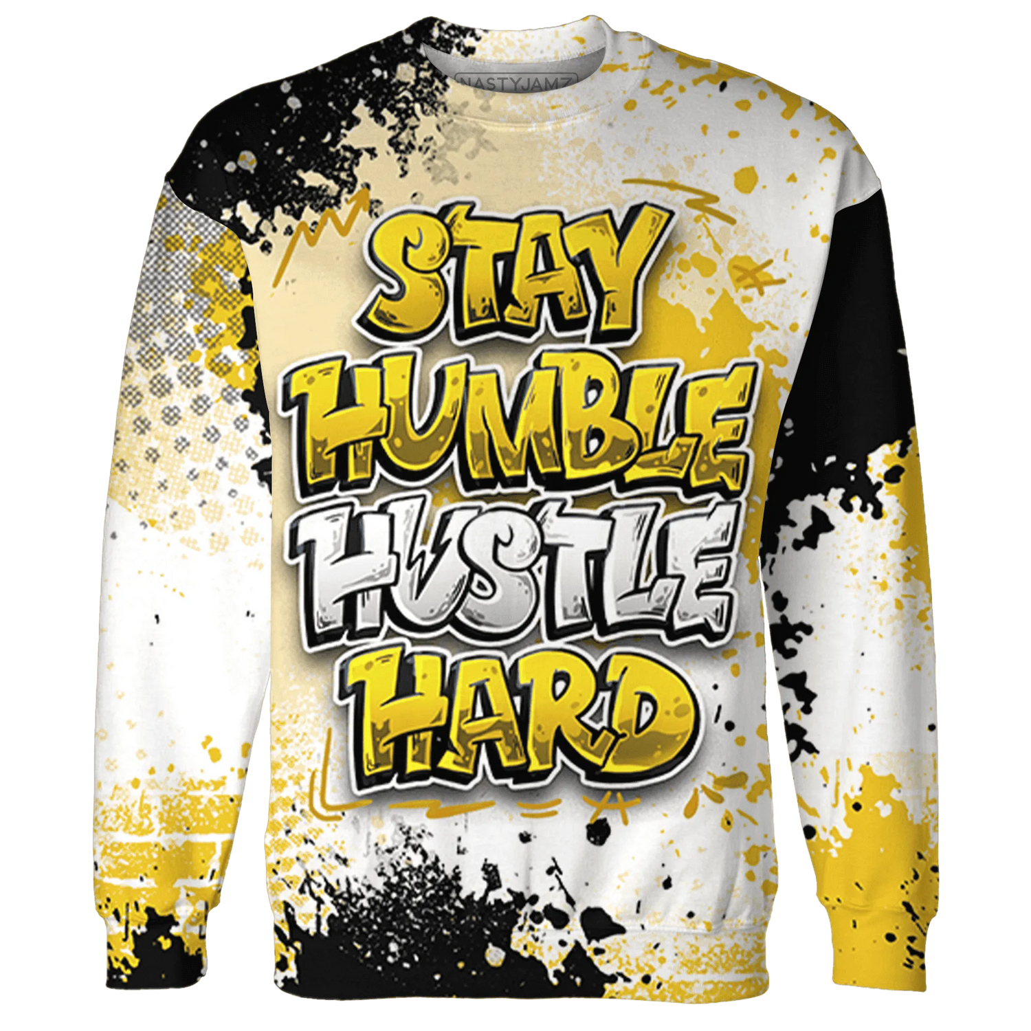Yellow-Ochre-6s-Sweatshirt-Match-Stay-Humble-Hustle-Hard-3D