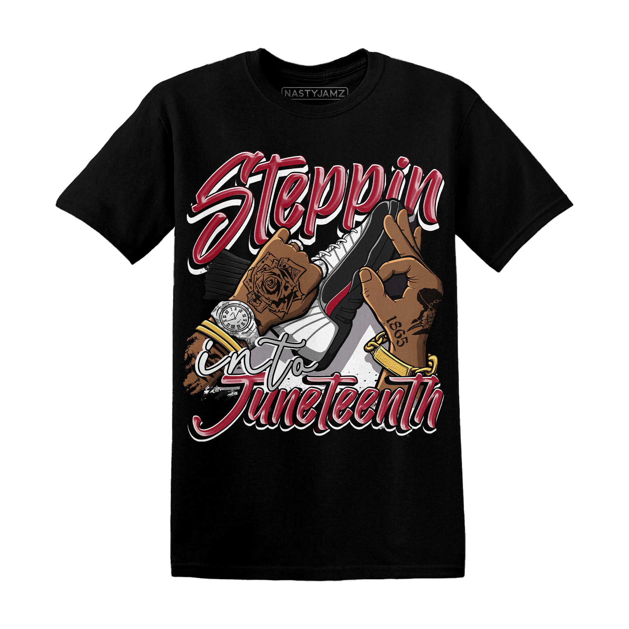 Retro Red Taxi 12s T Shirt Match Step Into Juneteenth - NastyJamz