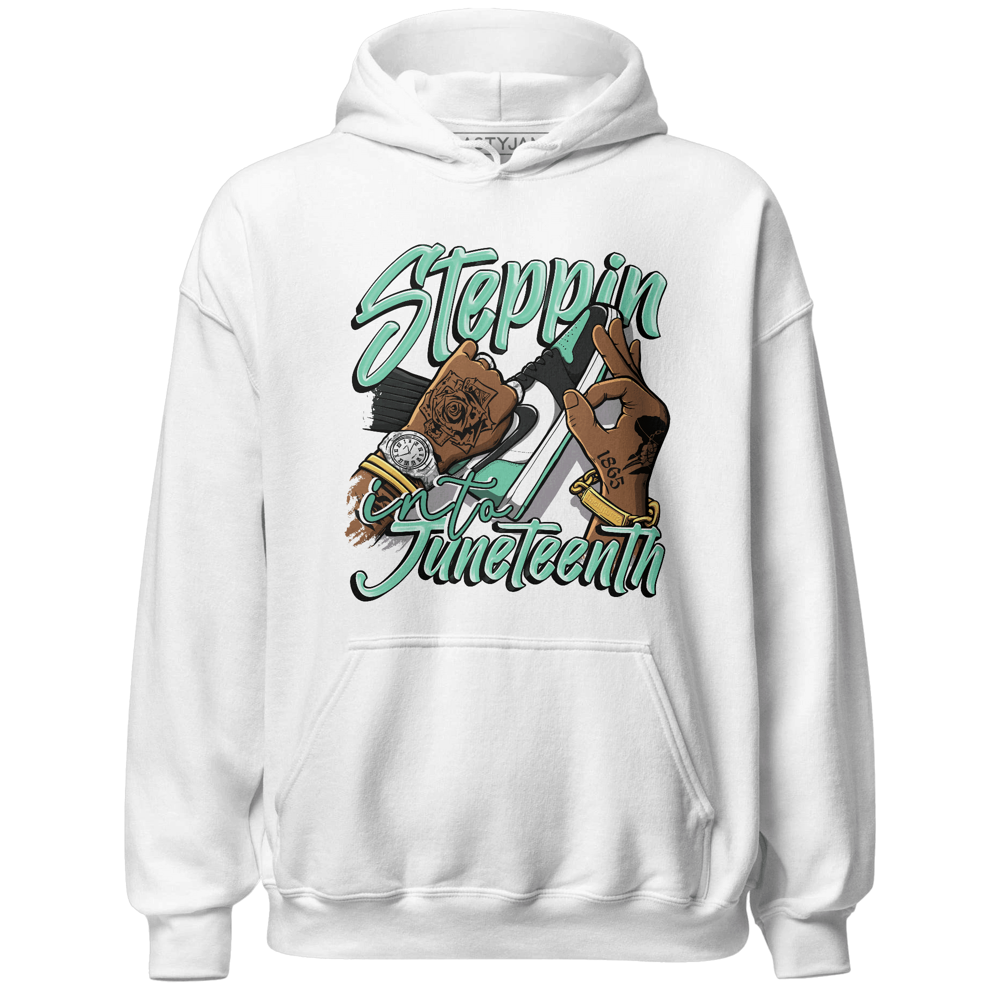 High OG Green Glow 1s Hoodie Match Step Into Juneteenth - NastyJamz