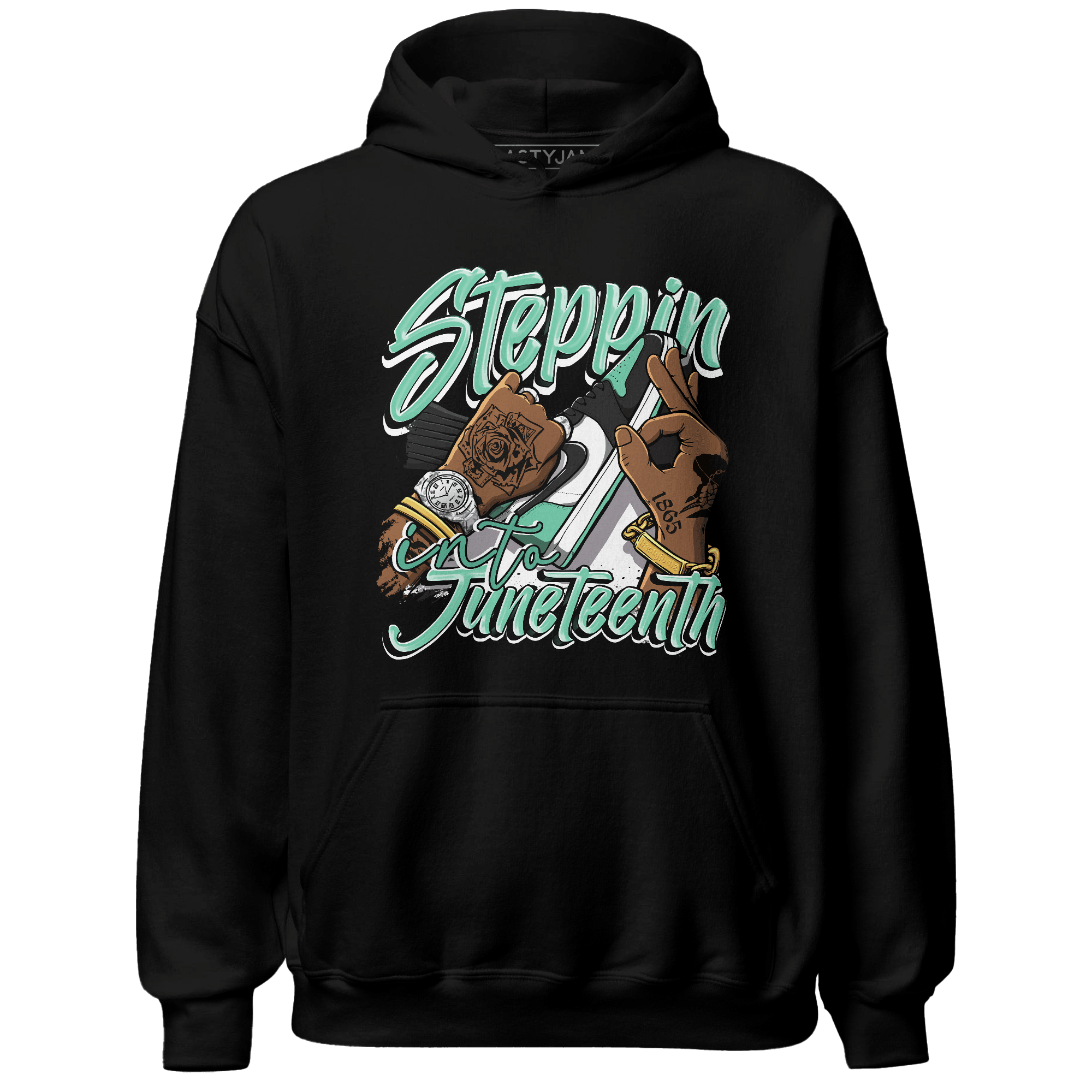 High OG Green Glow 1s Hoodie Match Step Into Juneteenth - NastyJamz