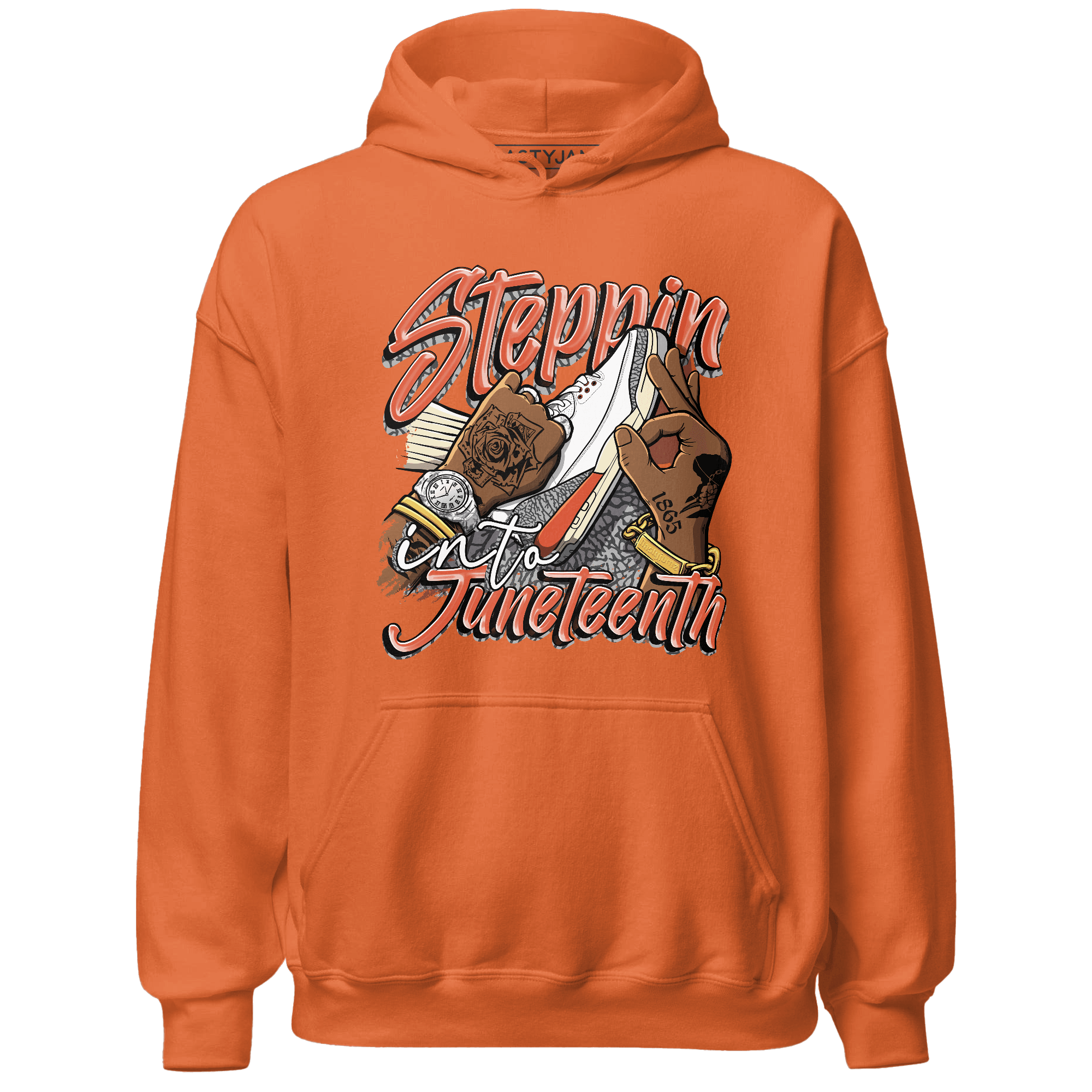 Georgia Peach 3s Hoodie Match Step Into Juneteenth - NastyJamz