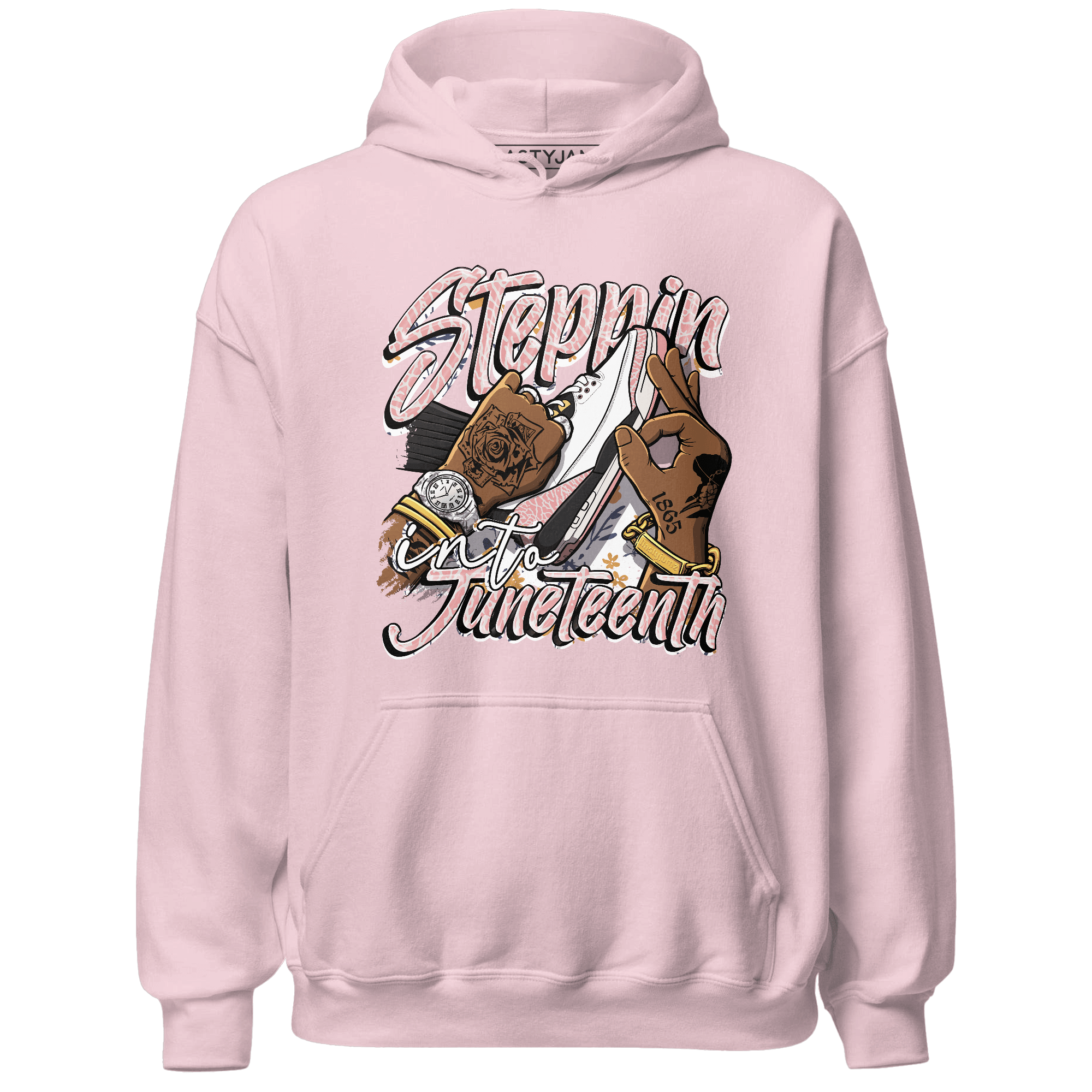 Red Stardust 3s Hoodie Match Step Into Juneteenth - NastyJamz