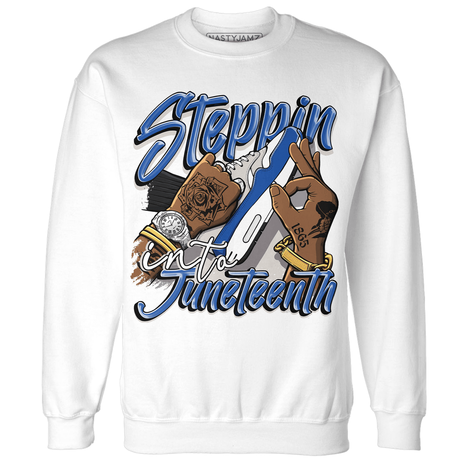 Air Max 1 86 Royal Sweatshirt Match Step Into Juneteenth - NastyJamz