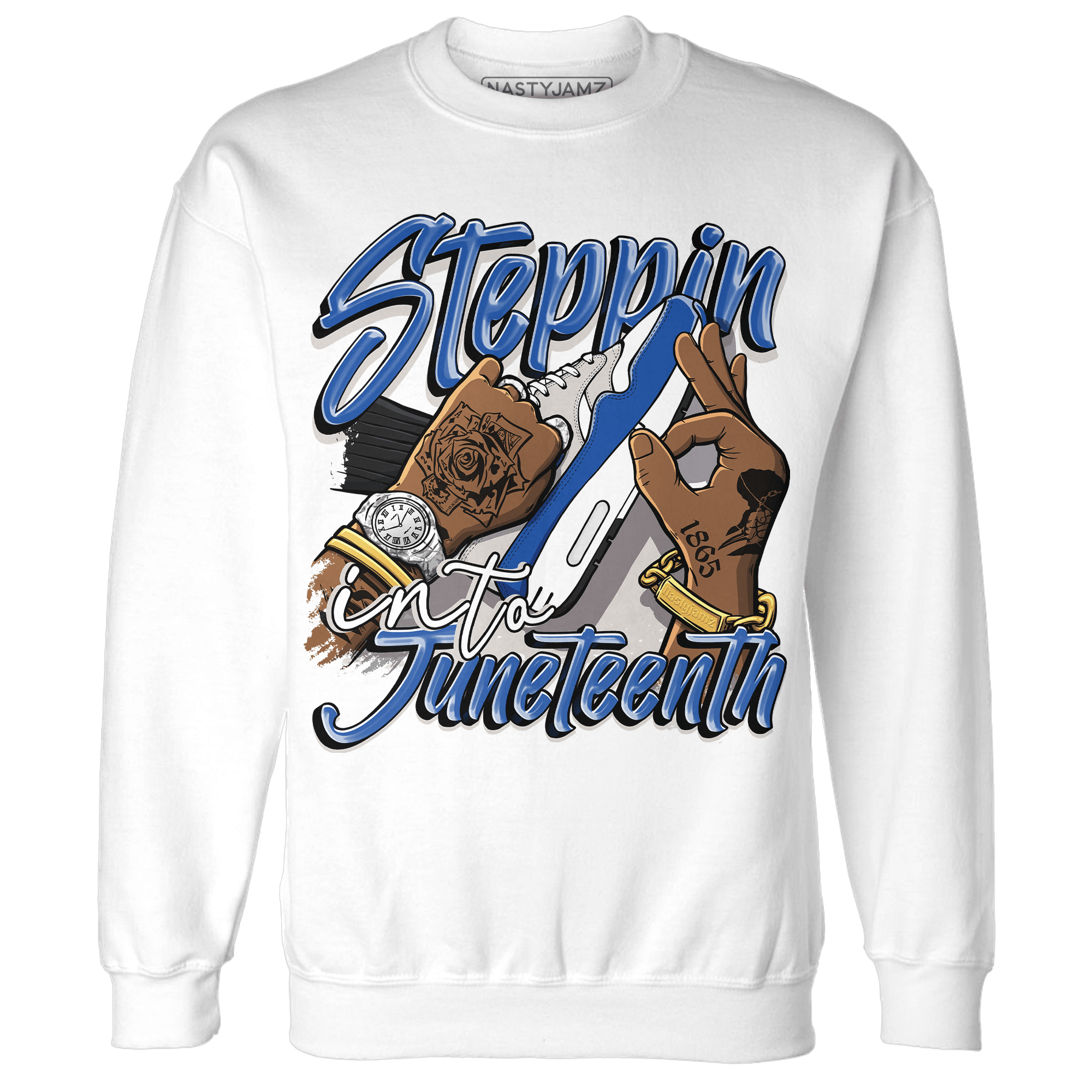 Air Max 1 86 Royal Sweatshirt Match Step Into Juneteenth - NastyJamz