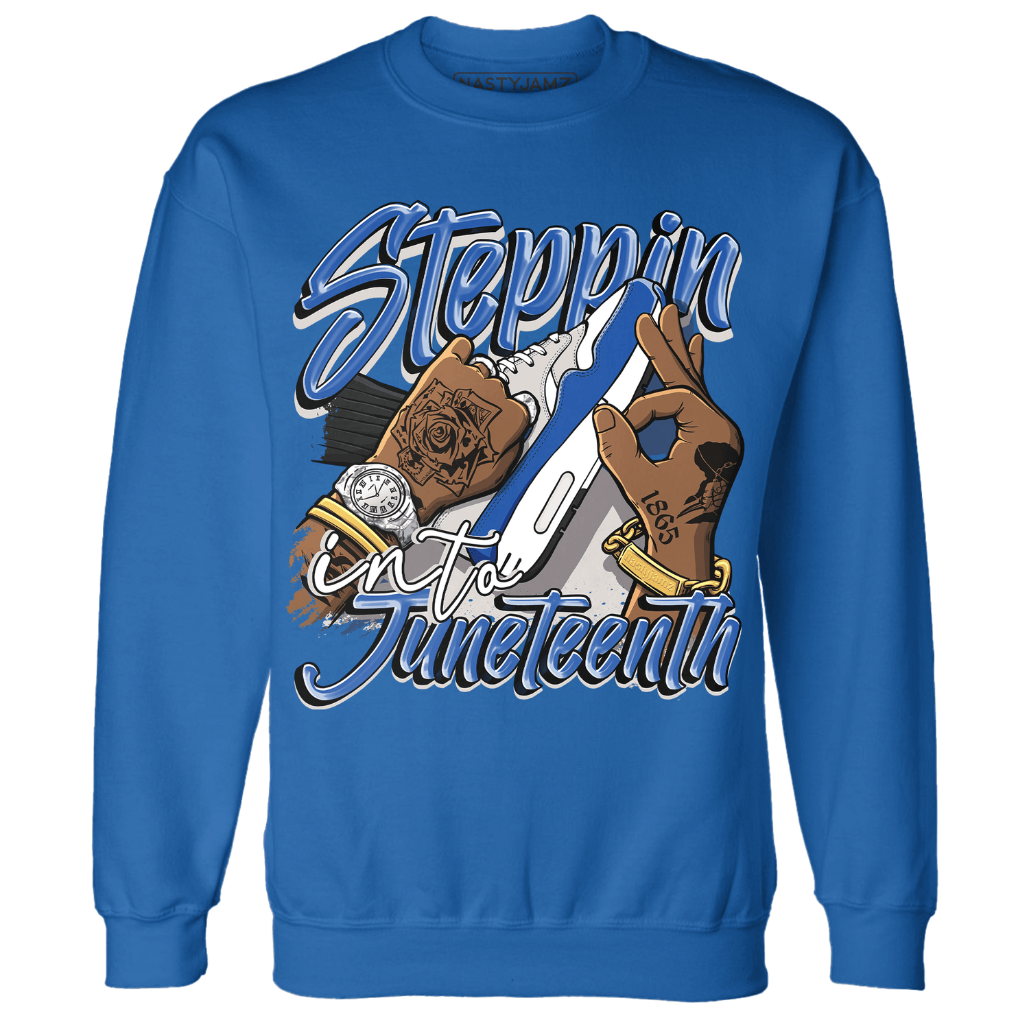 Air Max 1 86 Royal Sweatshirt Match Step Into Juneteenth - NastyJamz