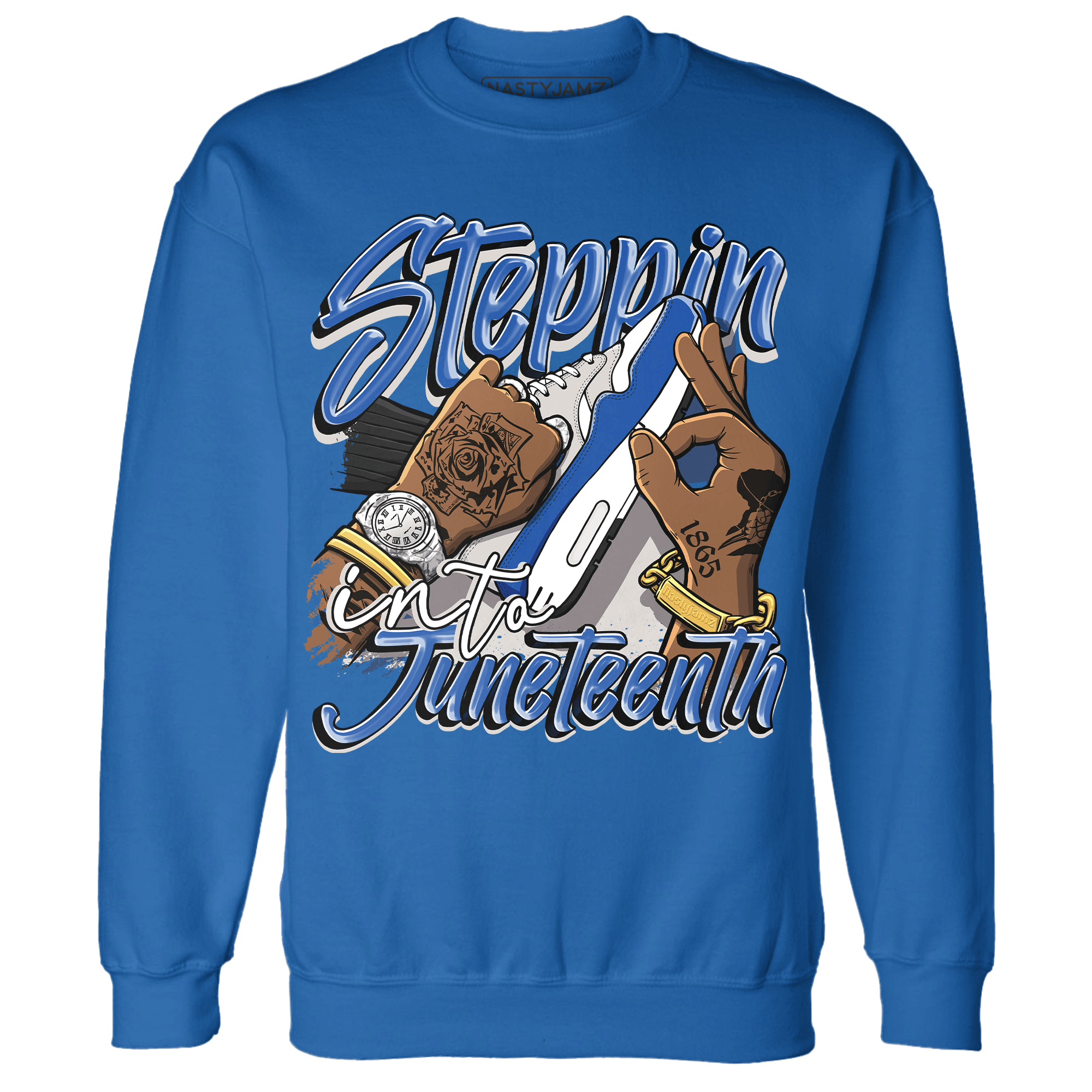 Air Max 1 86 Royal Sweatshirt Match Step Into Juneteenth - NastyJamz