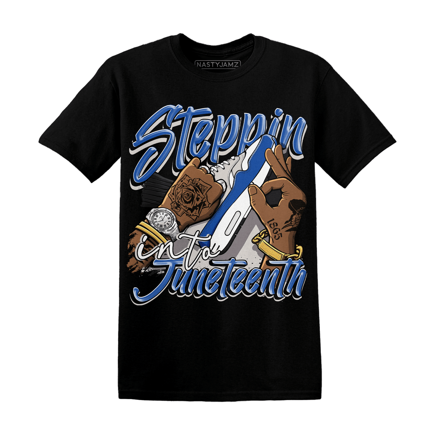 Air Max 1 86 Royal T Shirt Match Step Into Juneteenth - NastyJamz