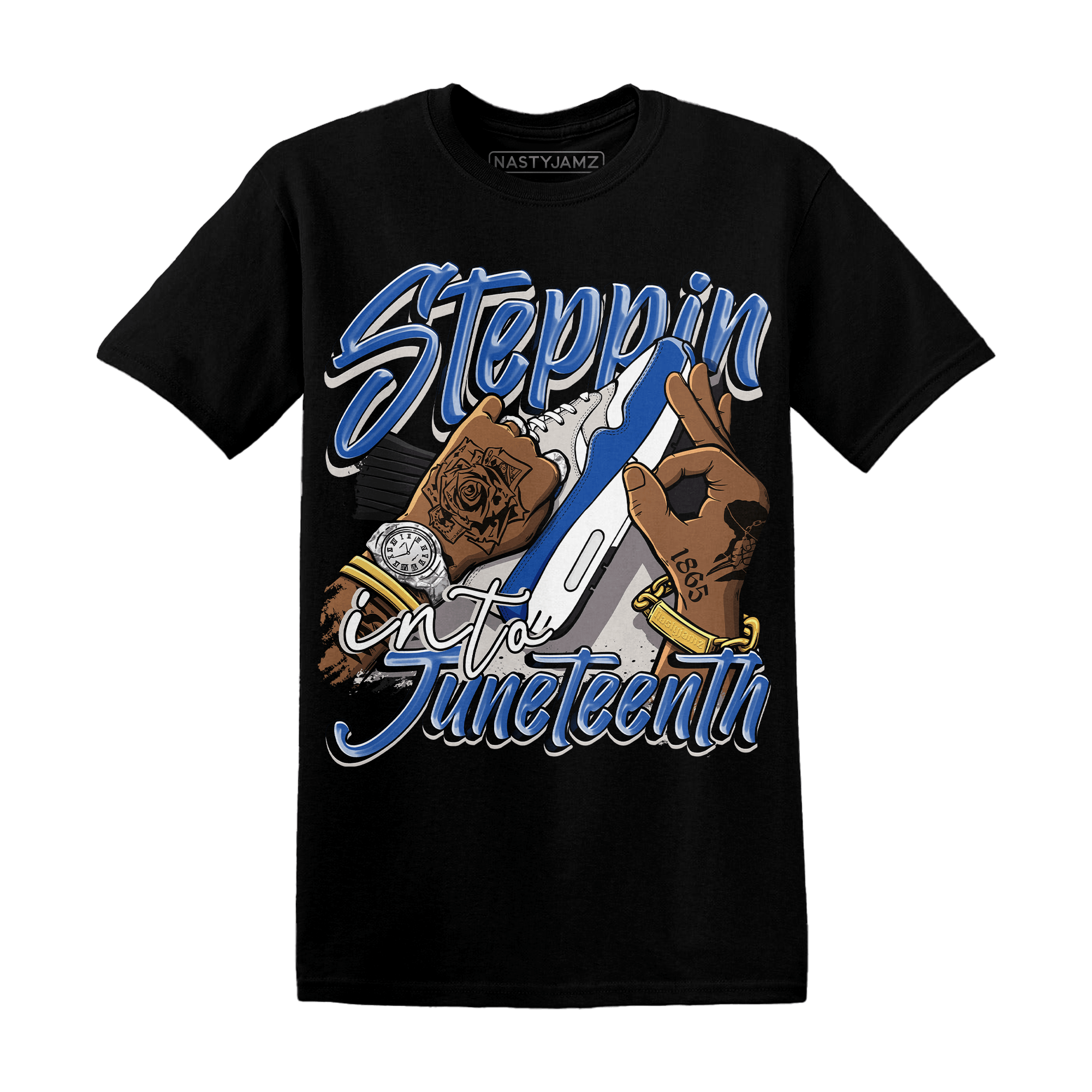 Air Max 1 86 Royal T Shirt Match Step Into Juneteenth - NastyJamz