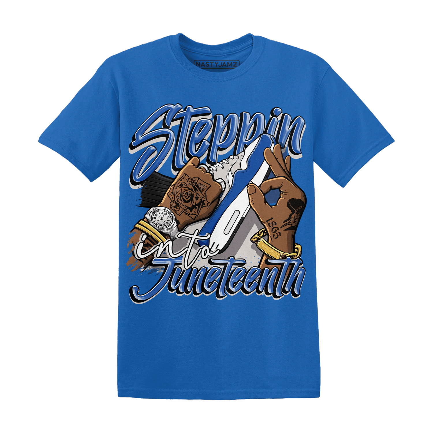 Air Max 1 86 Royal T Shirt Match Step Into Juneteenth - NastyJamz