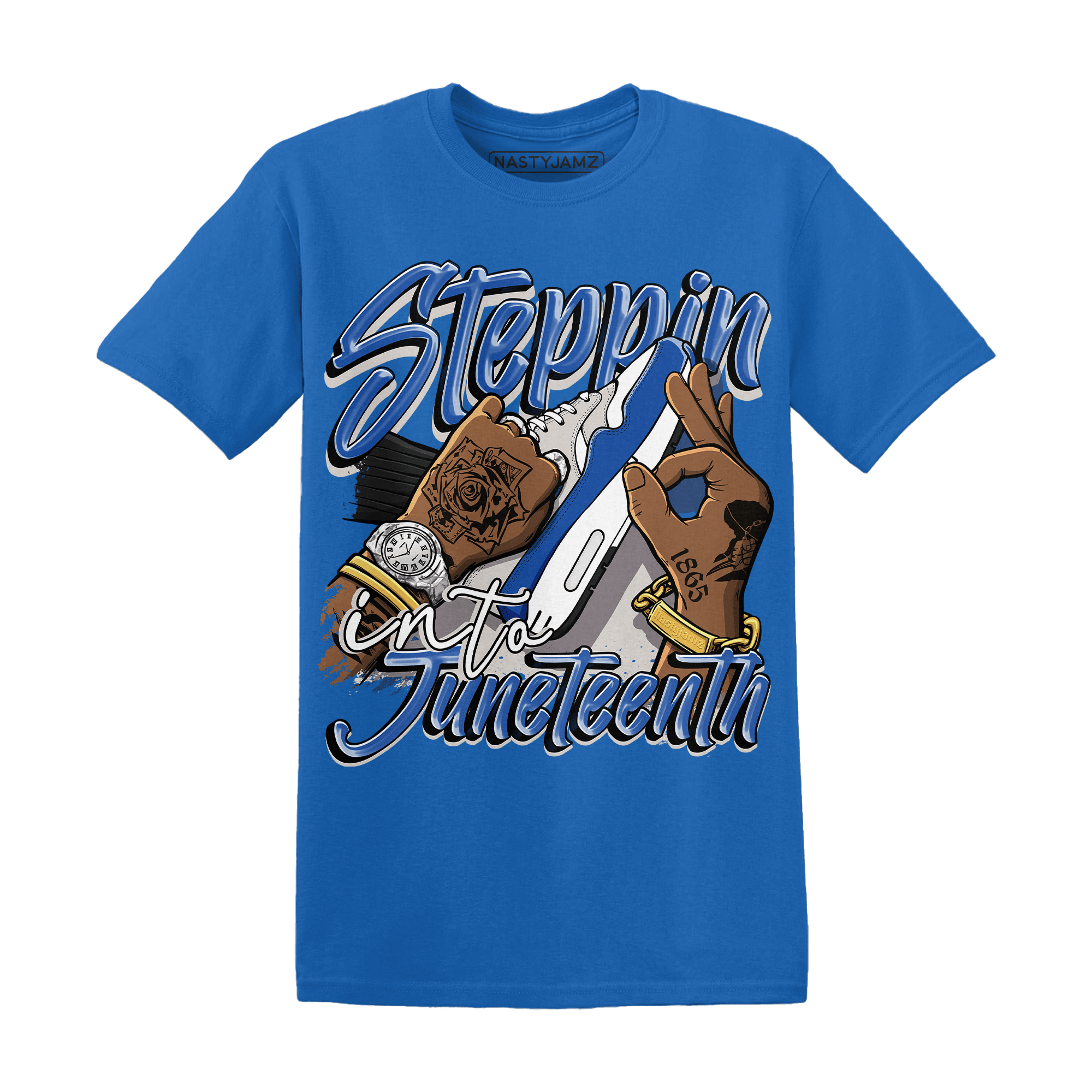 Air Max 1 86 Royal T Shirt Match Step Into Juneteenth - NastyJamz