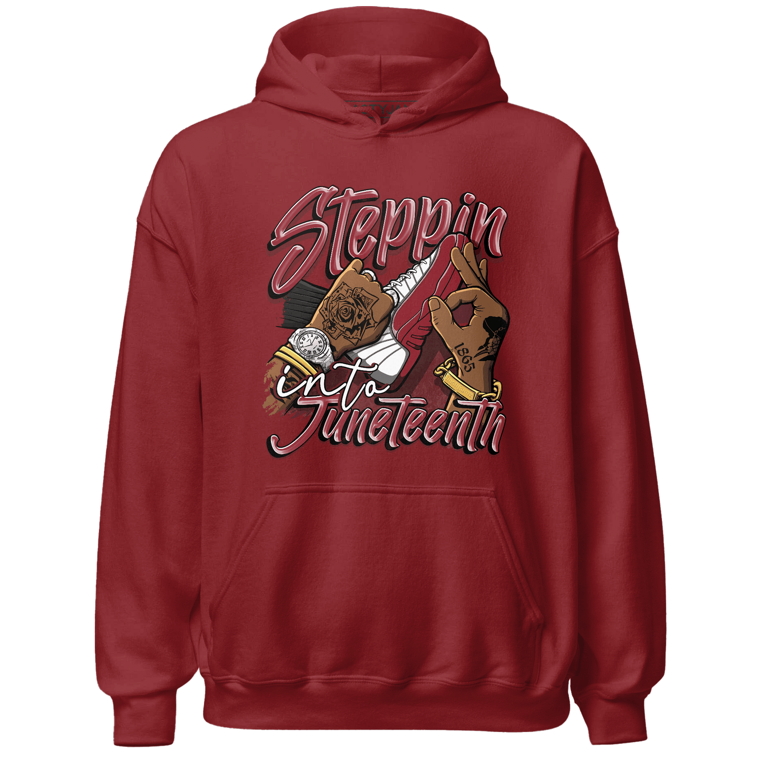 Cherry 12s Hoodie Match Step Into Juneteenth - NastyJamz