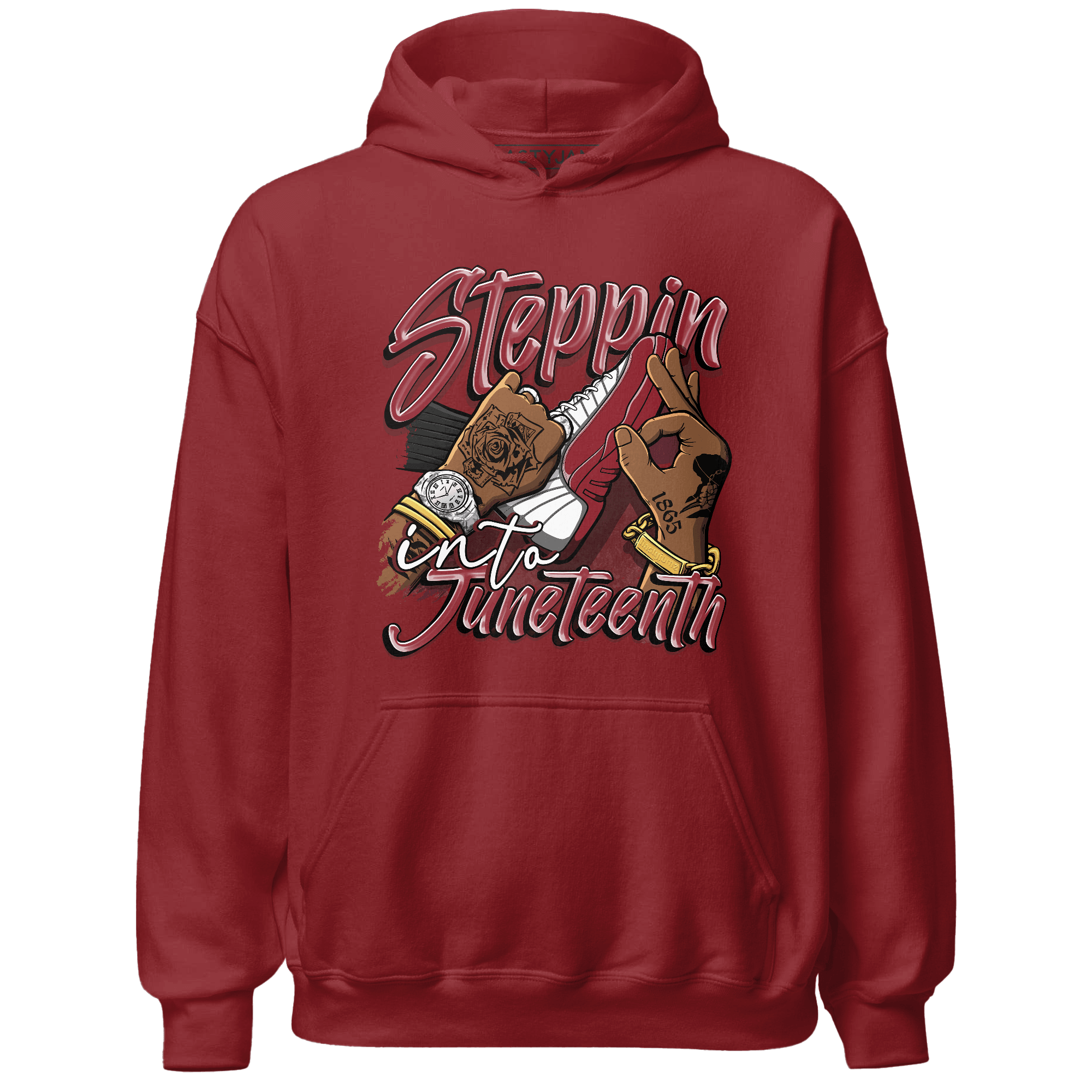 Cherry 12s Hoodie Match Step Into Juneteenth - NastyJamz