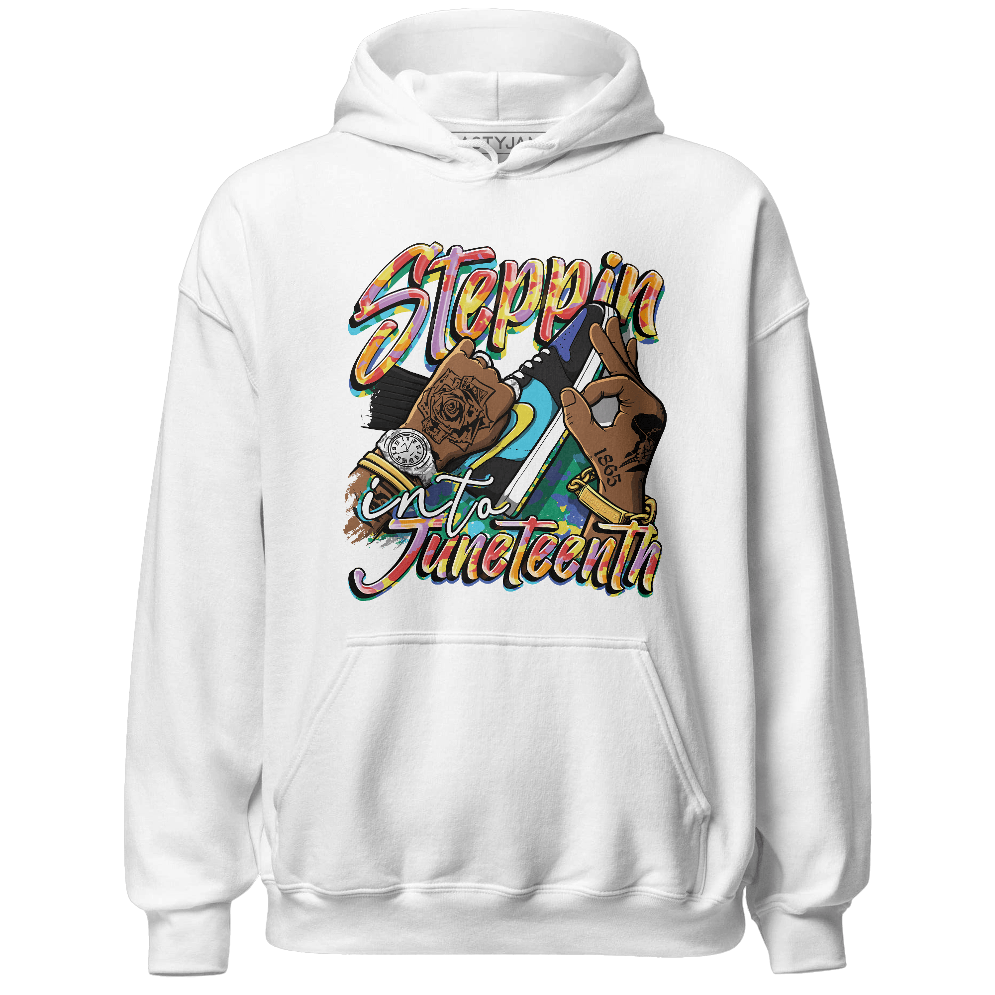 Mid GS Six Championships 1s Hoodie Match Step Into Juneteenth - NastyJamz