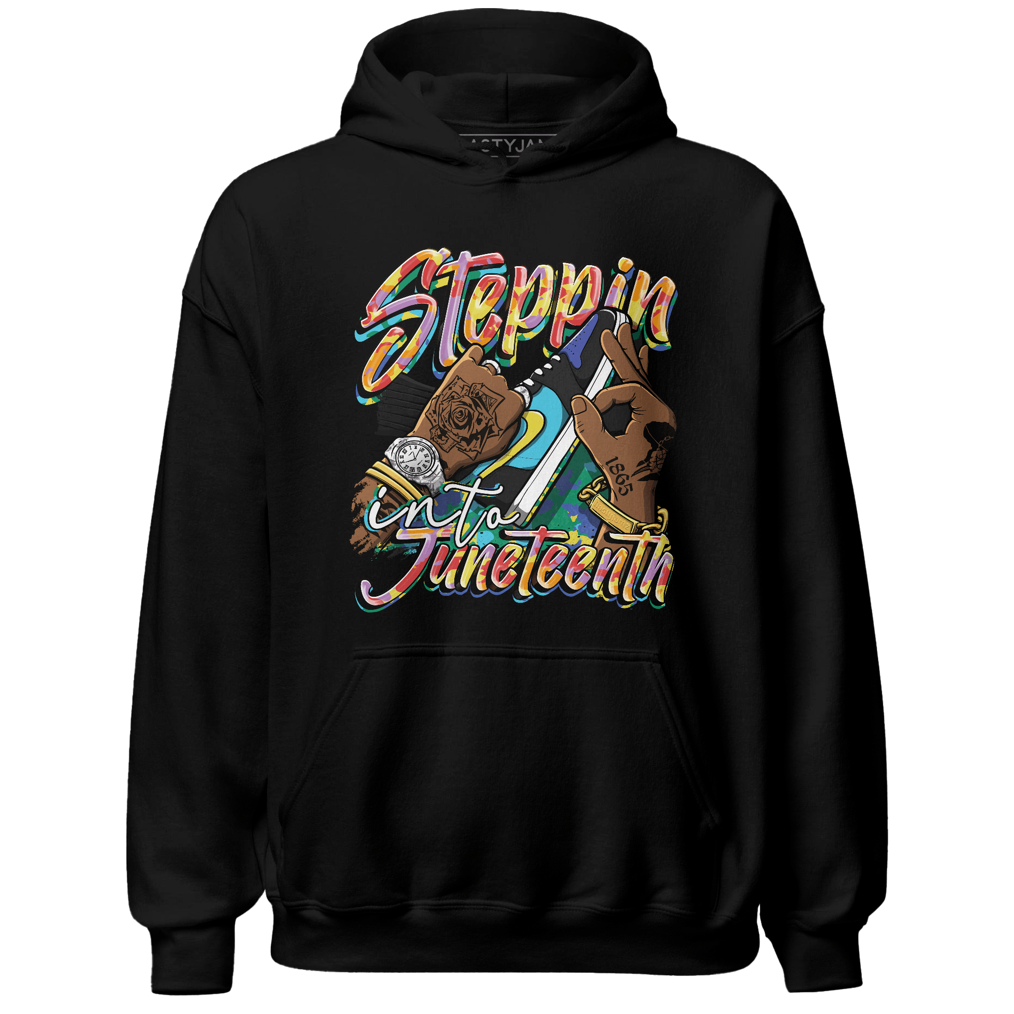 Mid GS Six Championships 1s Hoodie Match Step Into Juneteenth - NastyJamz