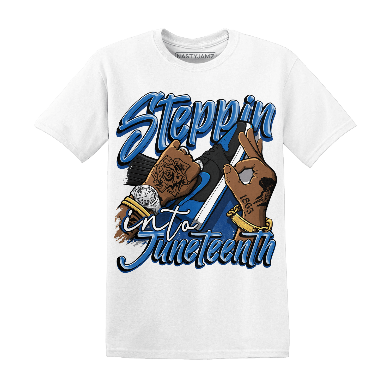 Royal Reimagined 1s T Shirt Match Step Into Juneteenth - NastyJamz