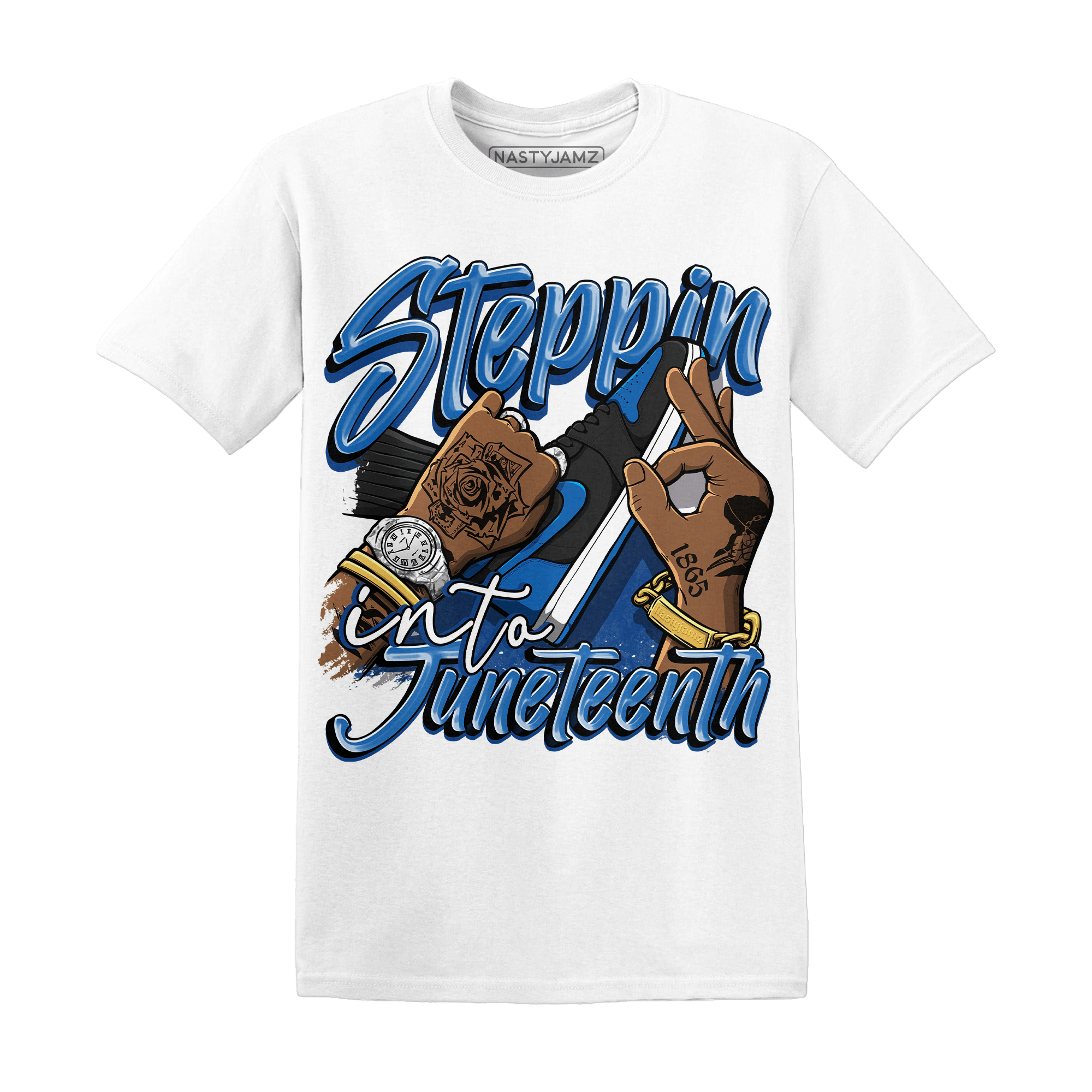 Royal Reimagined 1s T Shirt Match Step Into Juneteenth - NastyJamz