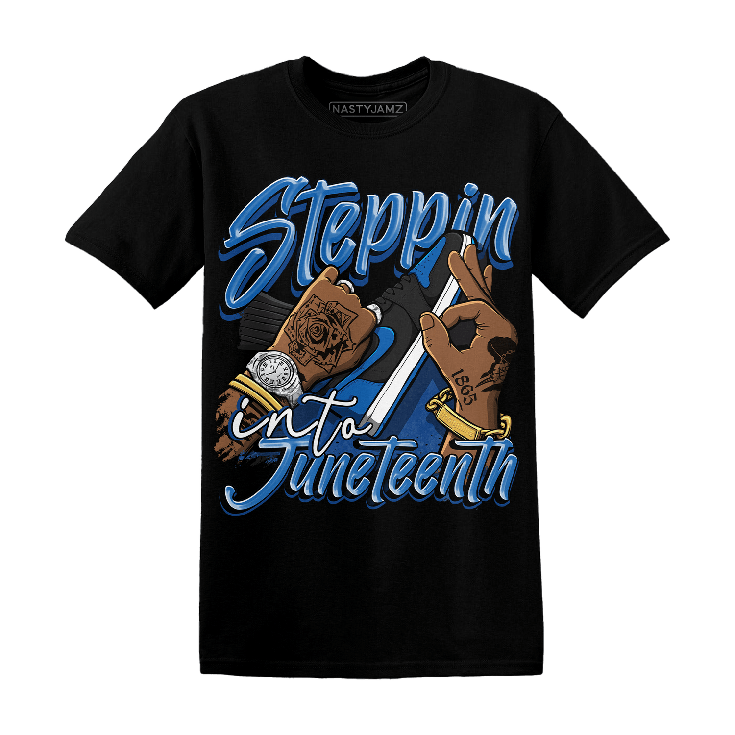 Royal Reimagined 1s T Shirt Match Step Into Juneteenth - NastyJamz