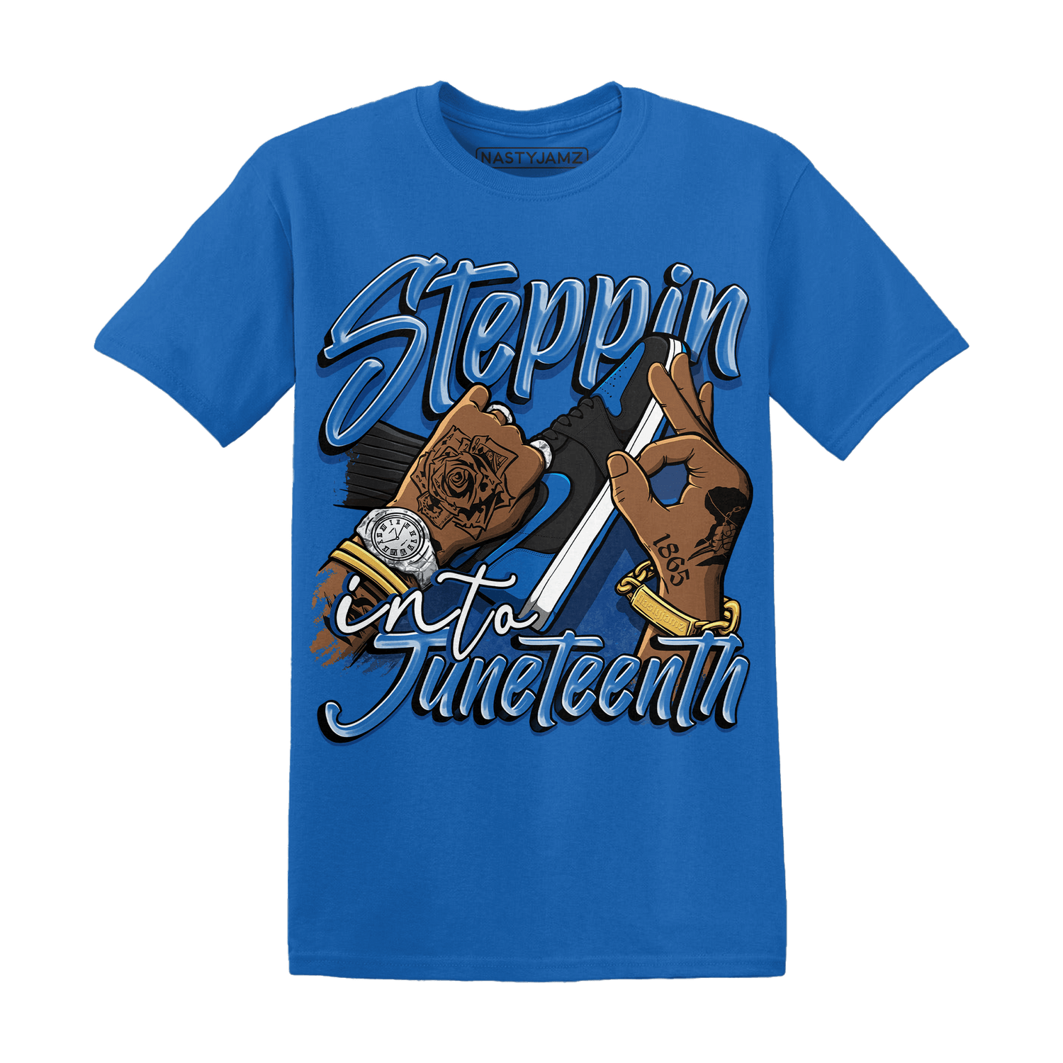 Royal Reimagined 1s T Shirt Match Step Into Juneteenth - NastyJamz