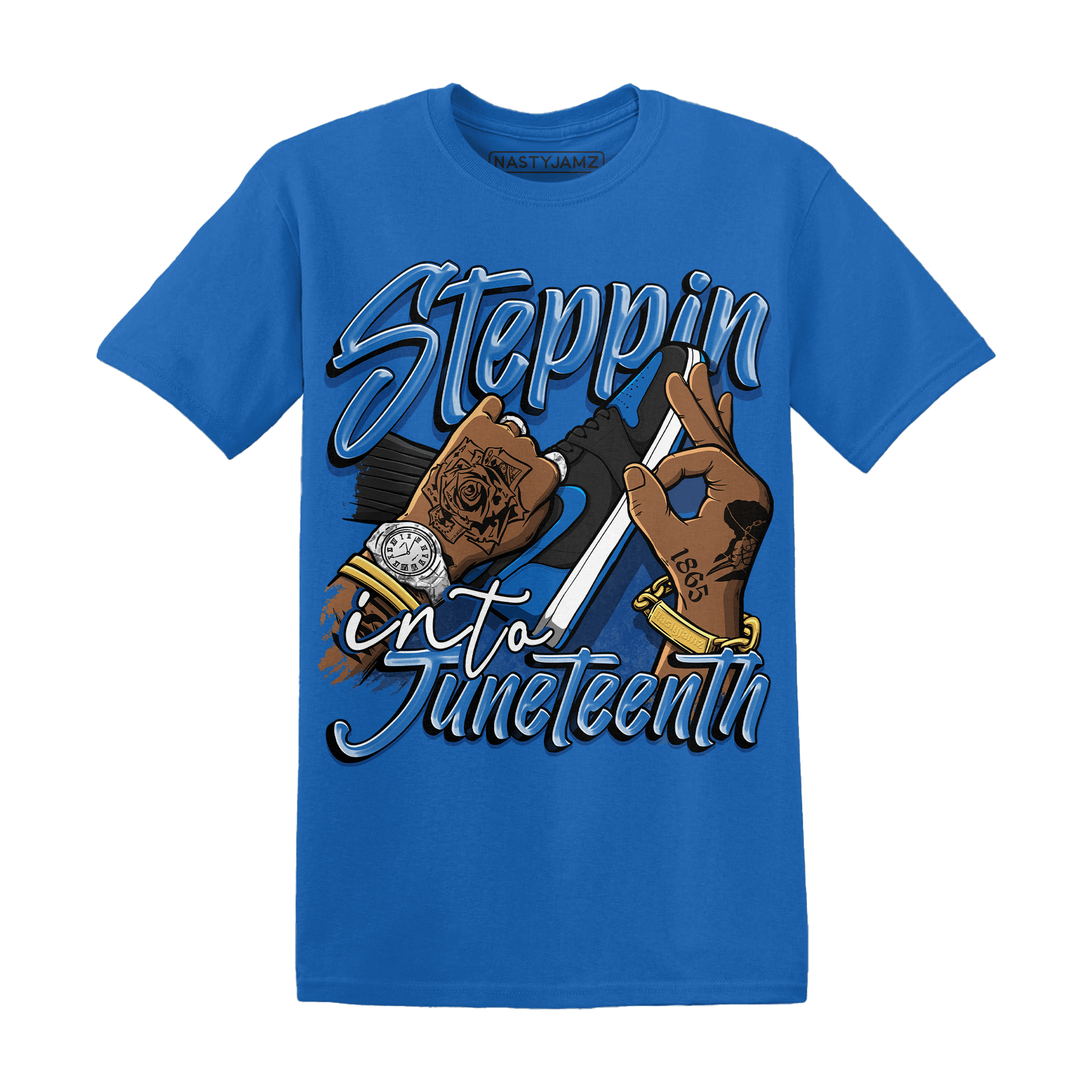 Royal Reimagined 1s T Shirt Match Step Into Juneteenth - NastyJamz