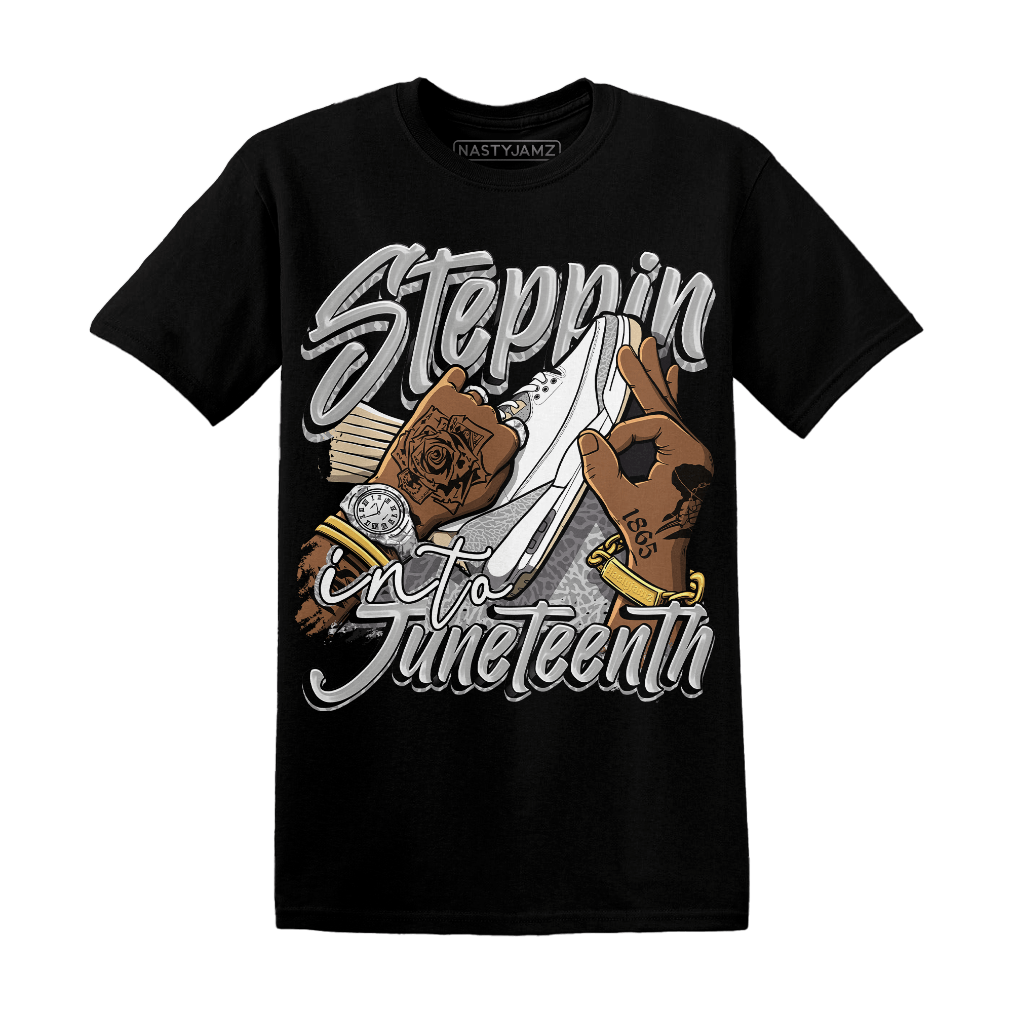 Craft Ivory 3s T Shirt Match Step Into Juneteenth - NastyJamz