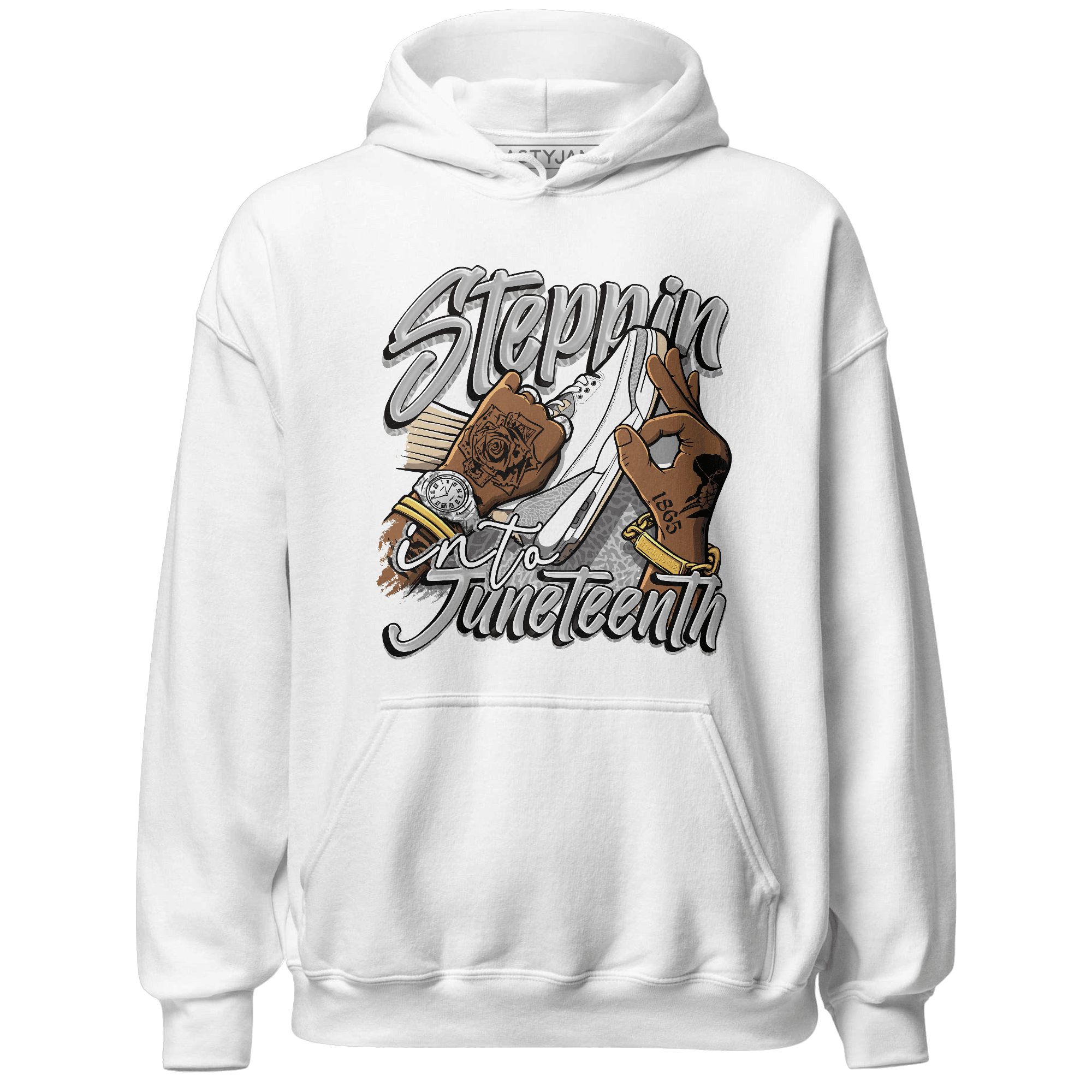 Craft Ivory 3s Hoodie Match Step Into Juneteenth - NastyJamz