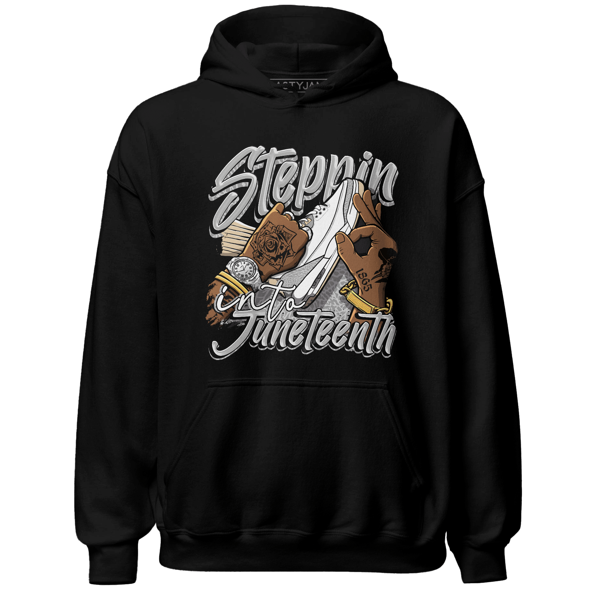 Craft Ivory 3s Hoodie Match Step Into Juneteenth - NastyJamz