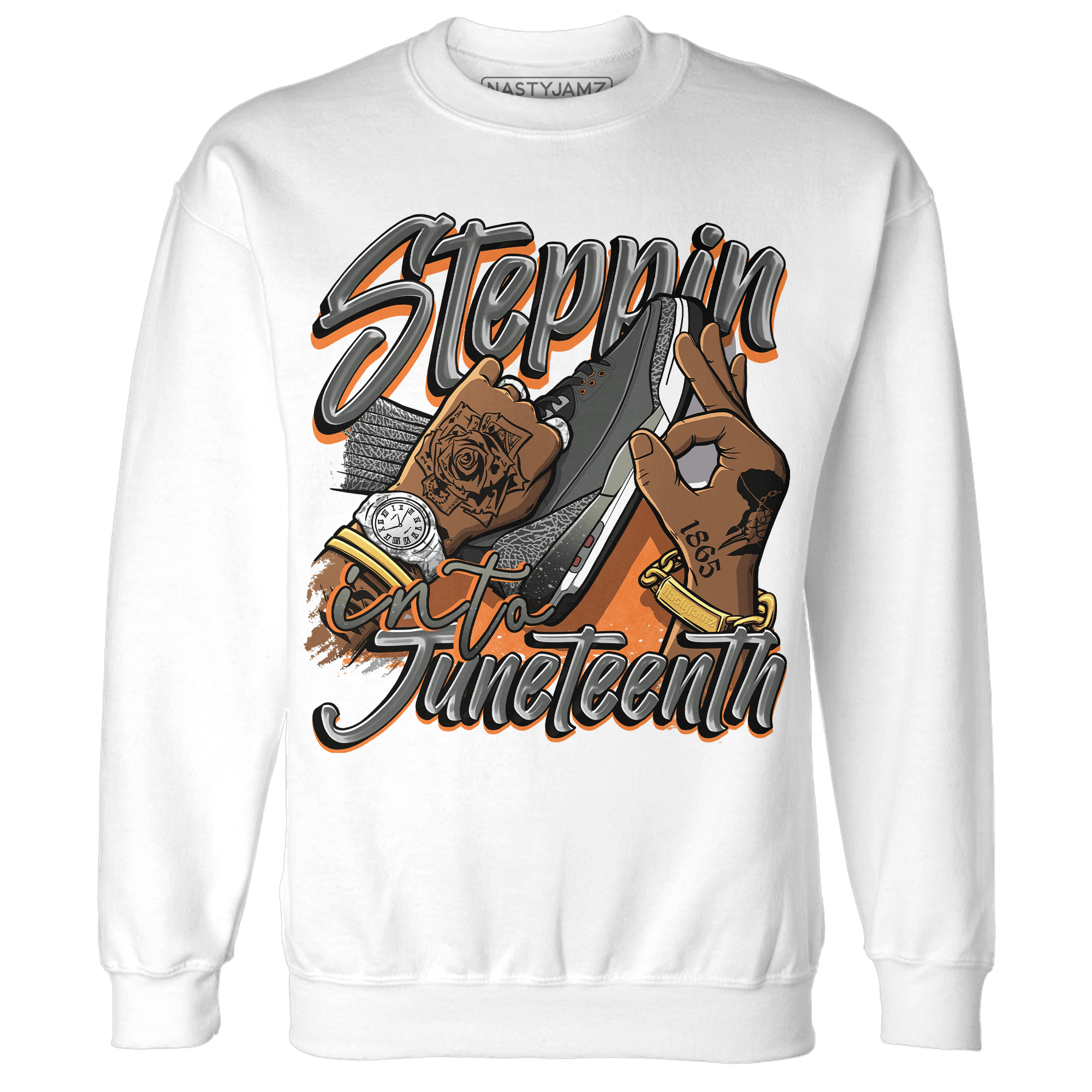 Fear Pack 3s Sweatshirt Match Step Into Juneteenth - NastyJamz
