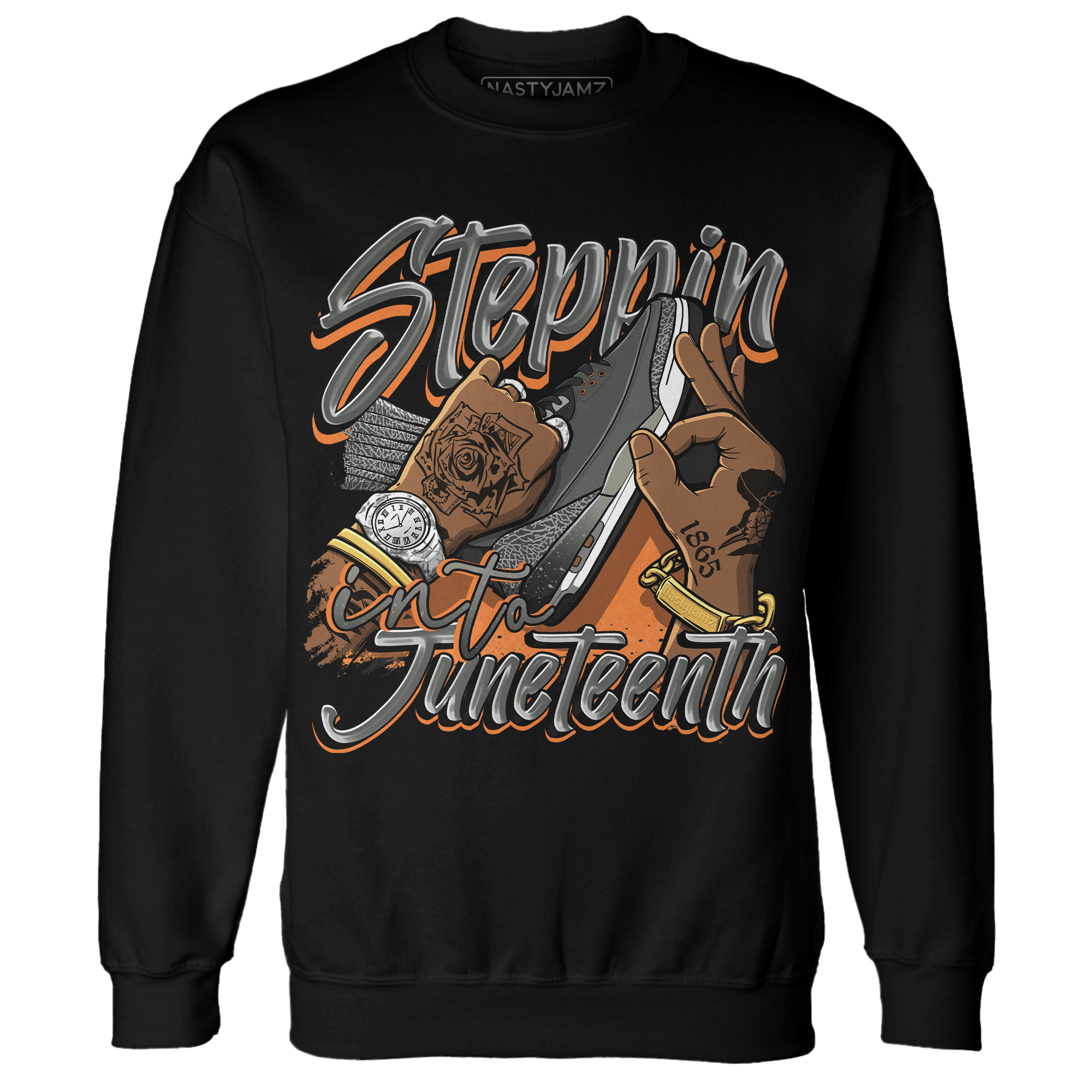 Fear Pack 3s Sweatshirt Match Step Into Juneteenth - NastyJamz