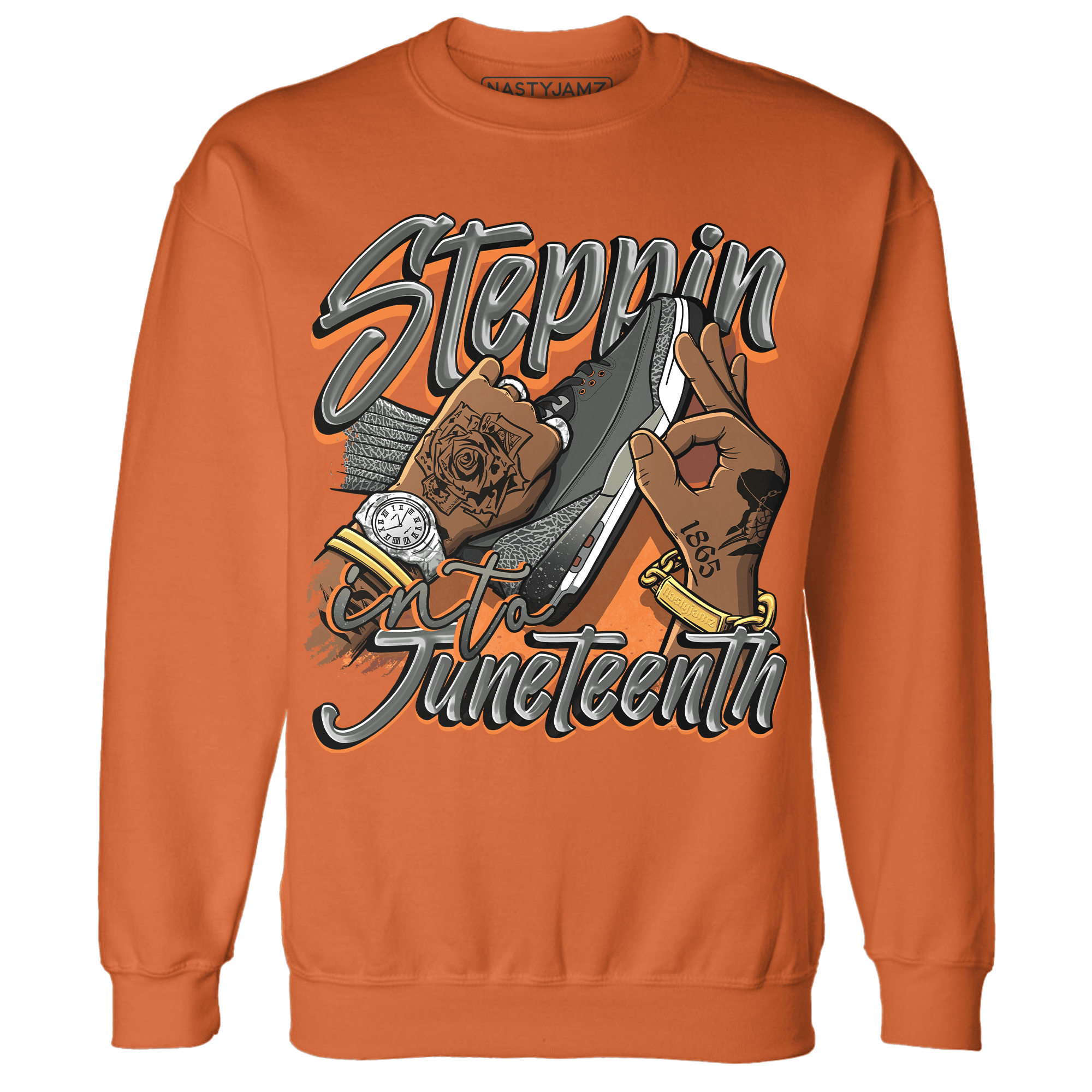 Fear Pack 3s Sweatshirt Match Step Into Juneteenth - NastyJamz