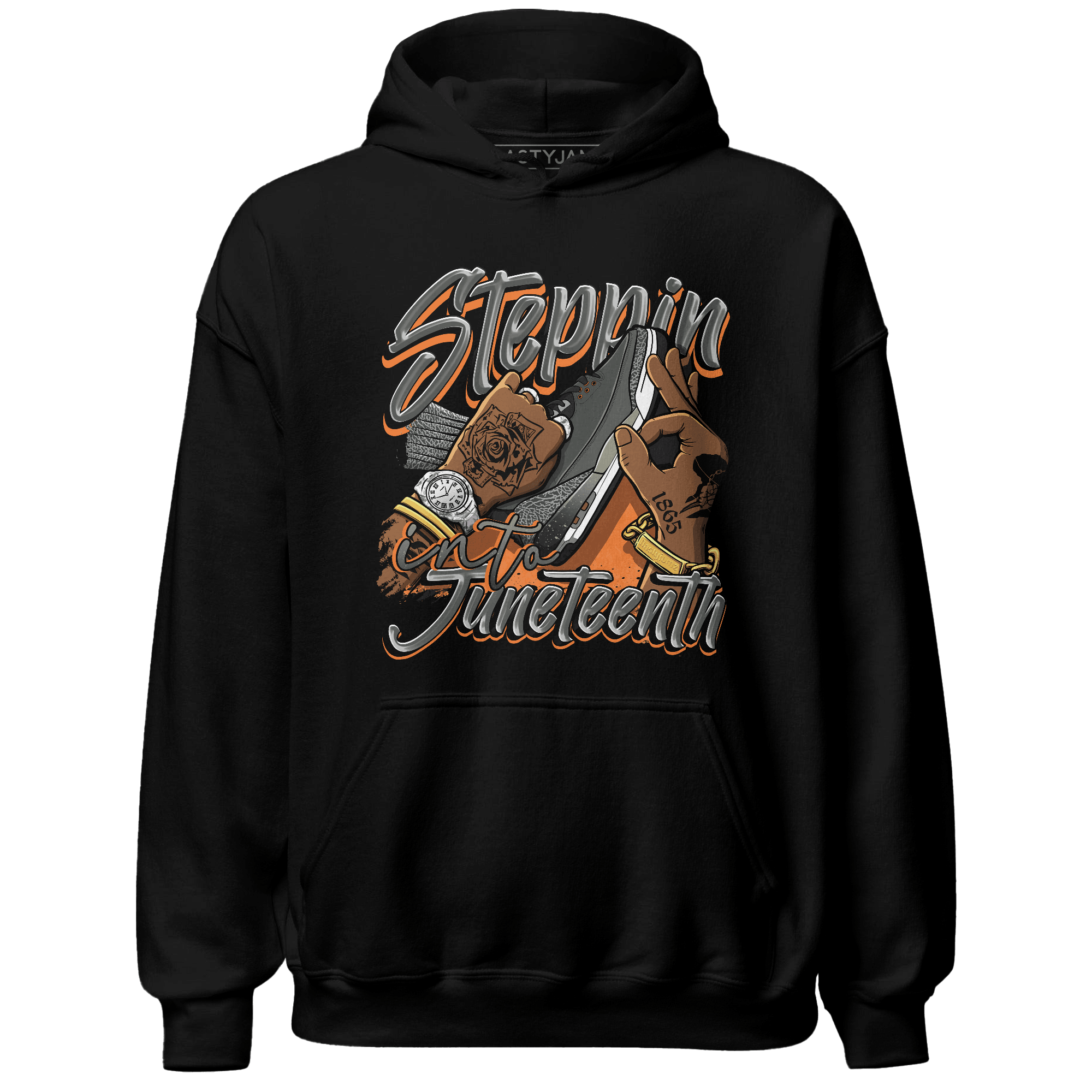 Fear Pack 3s Hoodie Match Step Into Juneteenth - NastyJamz