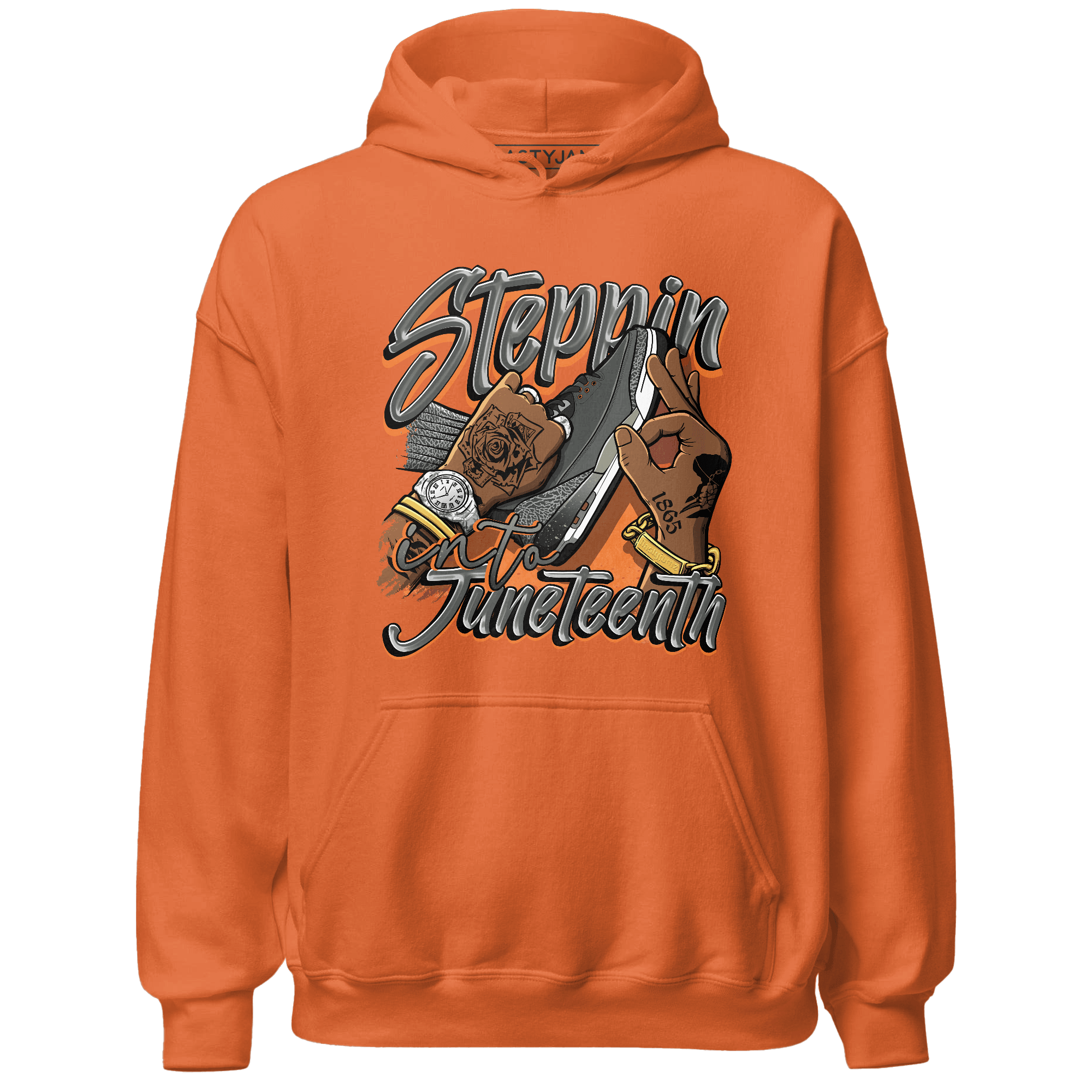 Fear Pack 3s Hoodie Match Step Into Juneteenth - NastyJamz