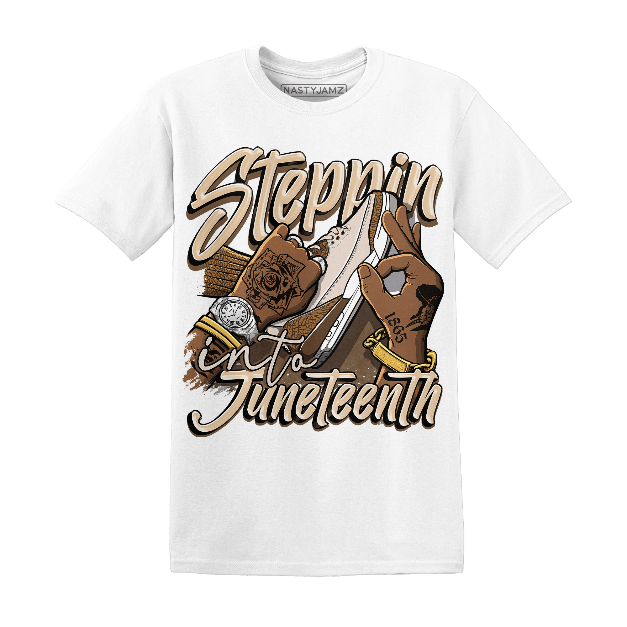 Palomino 3s T Shirt Match Step Into Juneteenth - NastyJamz