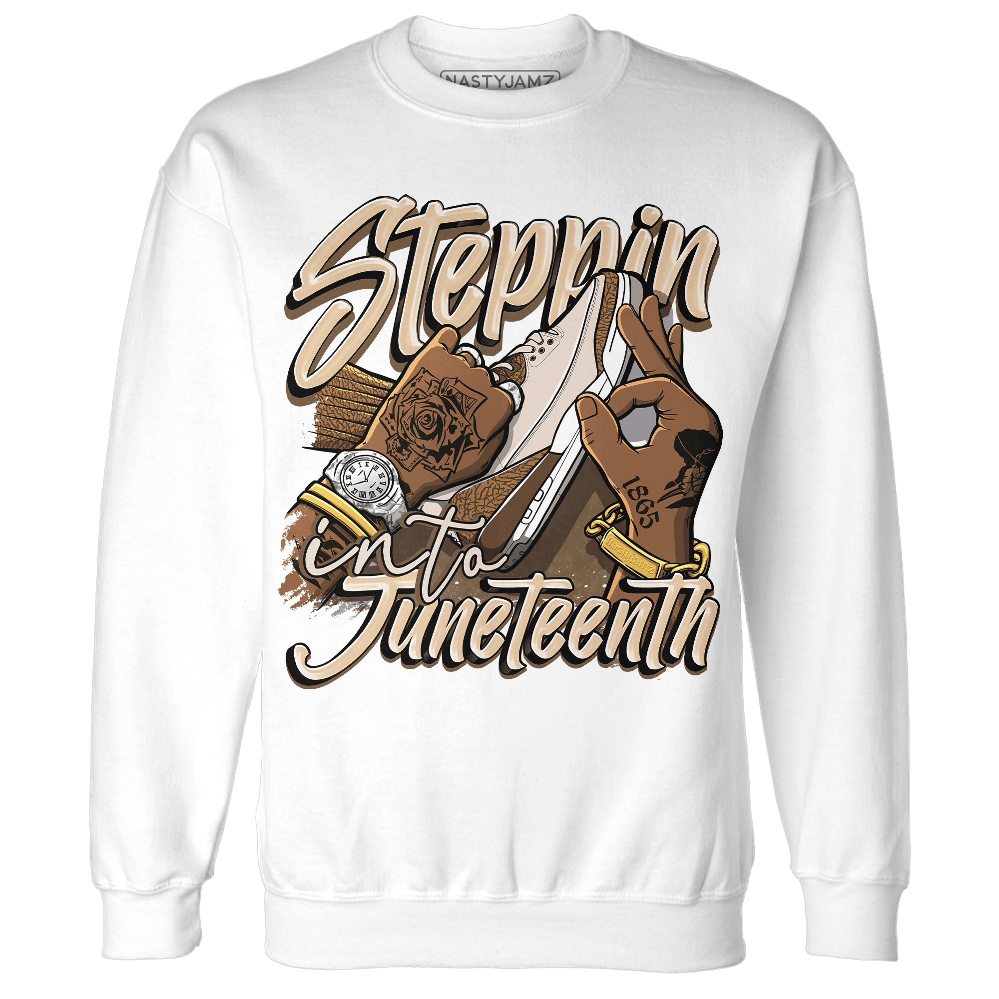 Palomino 3s Sweatshirt Match Step Into Juneteenth - NastyJamz