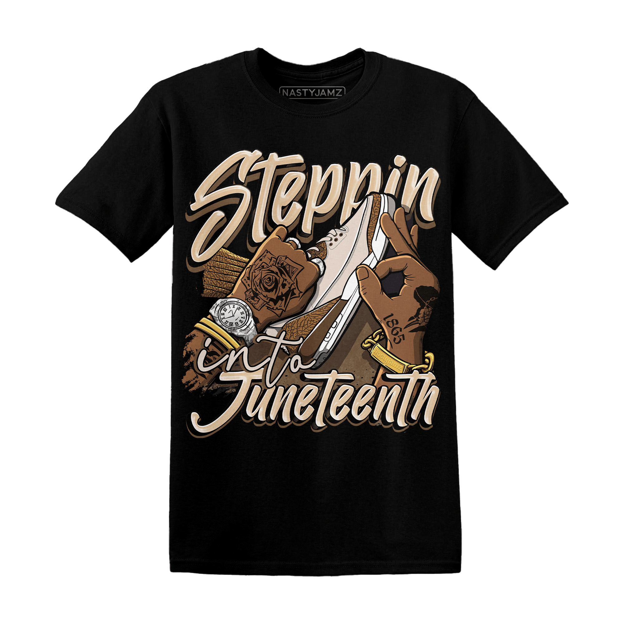 Palomino 3s T Shirt Match Step Into Juneteenth - NastyJamz
